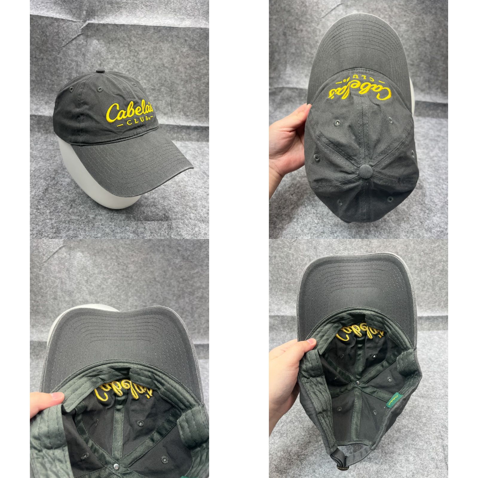 Vintage Cabela's Hat Cap One Size Adult Gray 100% Cotton Hunt Fish Camp Size ONE SIZE - 8 Thumbnail