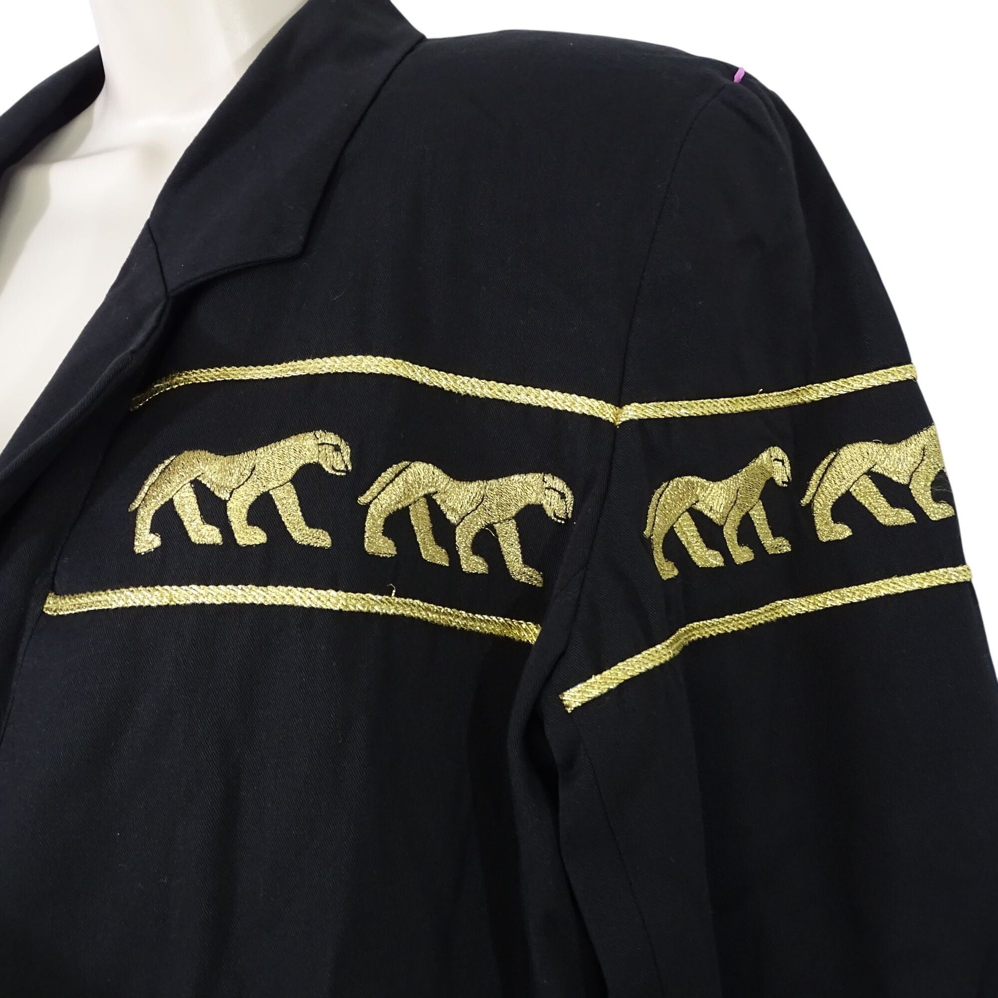 Vintage Vtg Stephanie Queller Black Blazer Jacket Women Size 10 Size L / US 10 / IT 46 - 4 Thumbnail