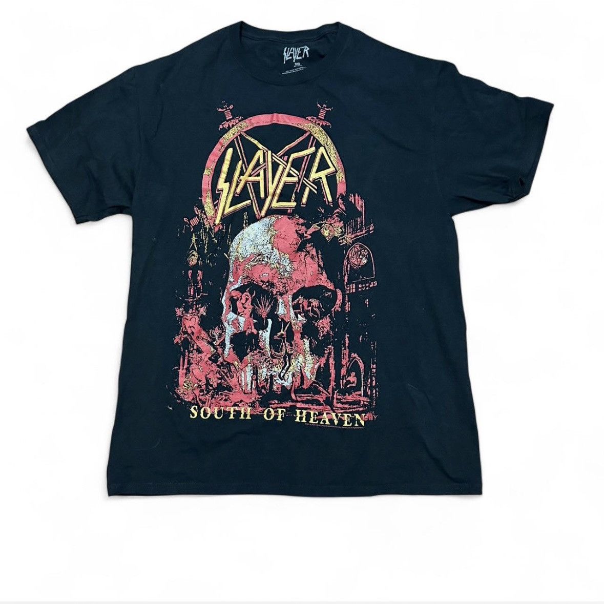 Slayer Slayer South of Heaven Skull Graphic T-Shirt Black Size M Size US M / EU 48-50 / 2 - 1 Thumbnail