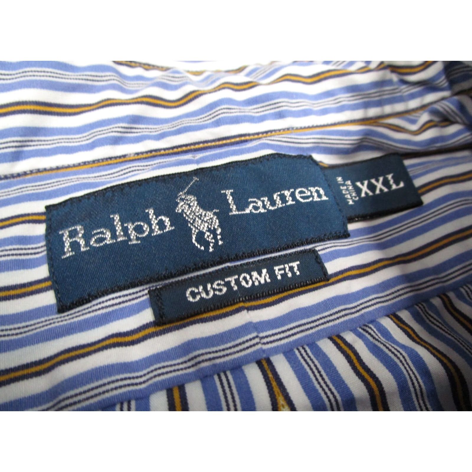 Ralph Lauren VINTAGE Ralph Lauren Men's Button-Up Shirt 2XL Long Sleeve Blue Cotton Classic Nautical Preppy Size US XXL / EU 58 / 5 - 2 Thumbnail