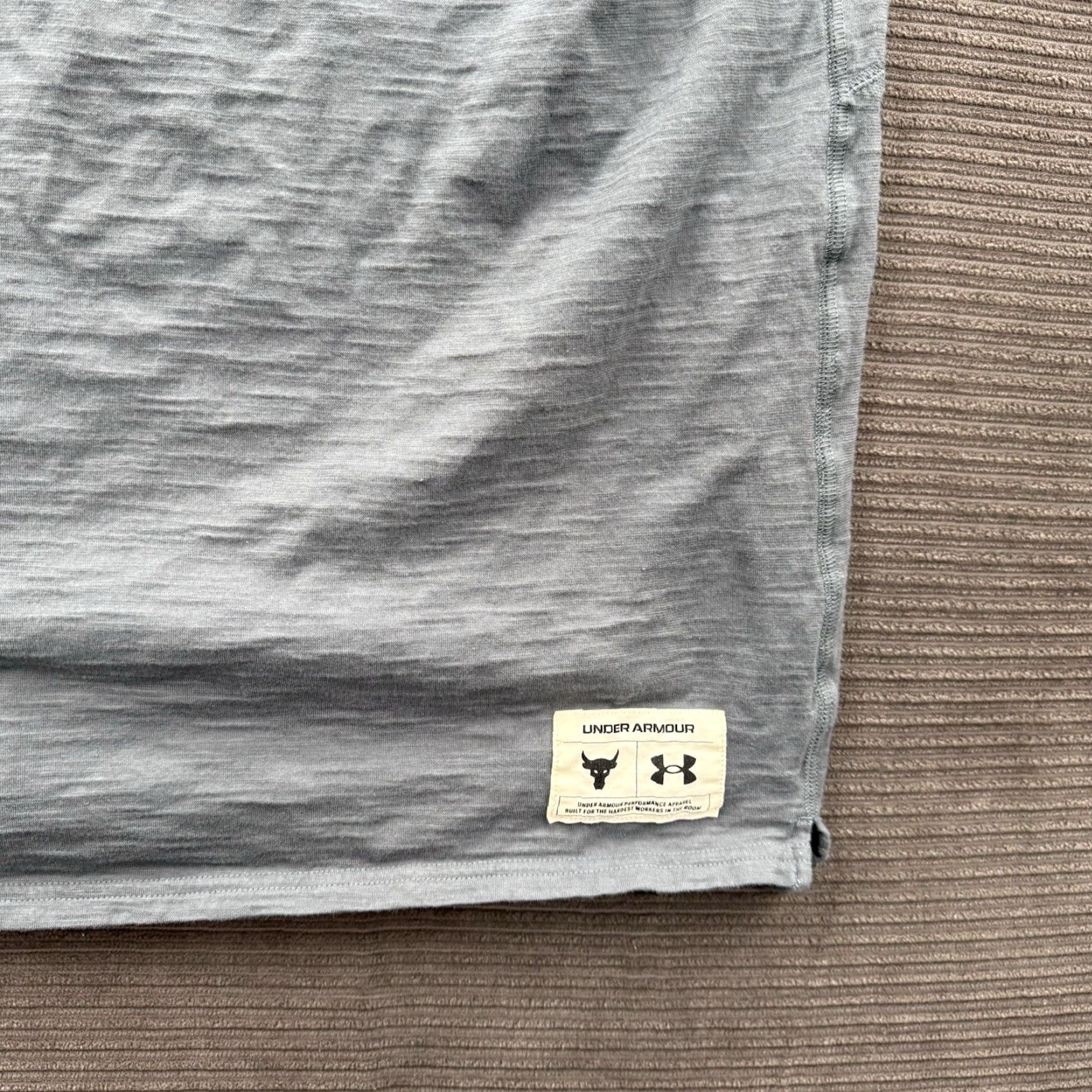 Under Armour Under Armour Project Rock Hoodie Shirt Men M Gray Graphic Print Gym Crew Neck 3/4 Sleeve Hooded Pockets Athletic Size US M / EU 48-50 / 2 - 7 Thumbnail