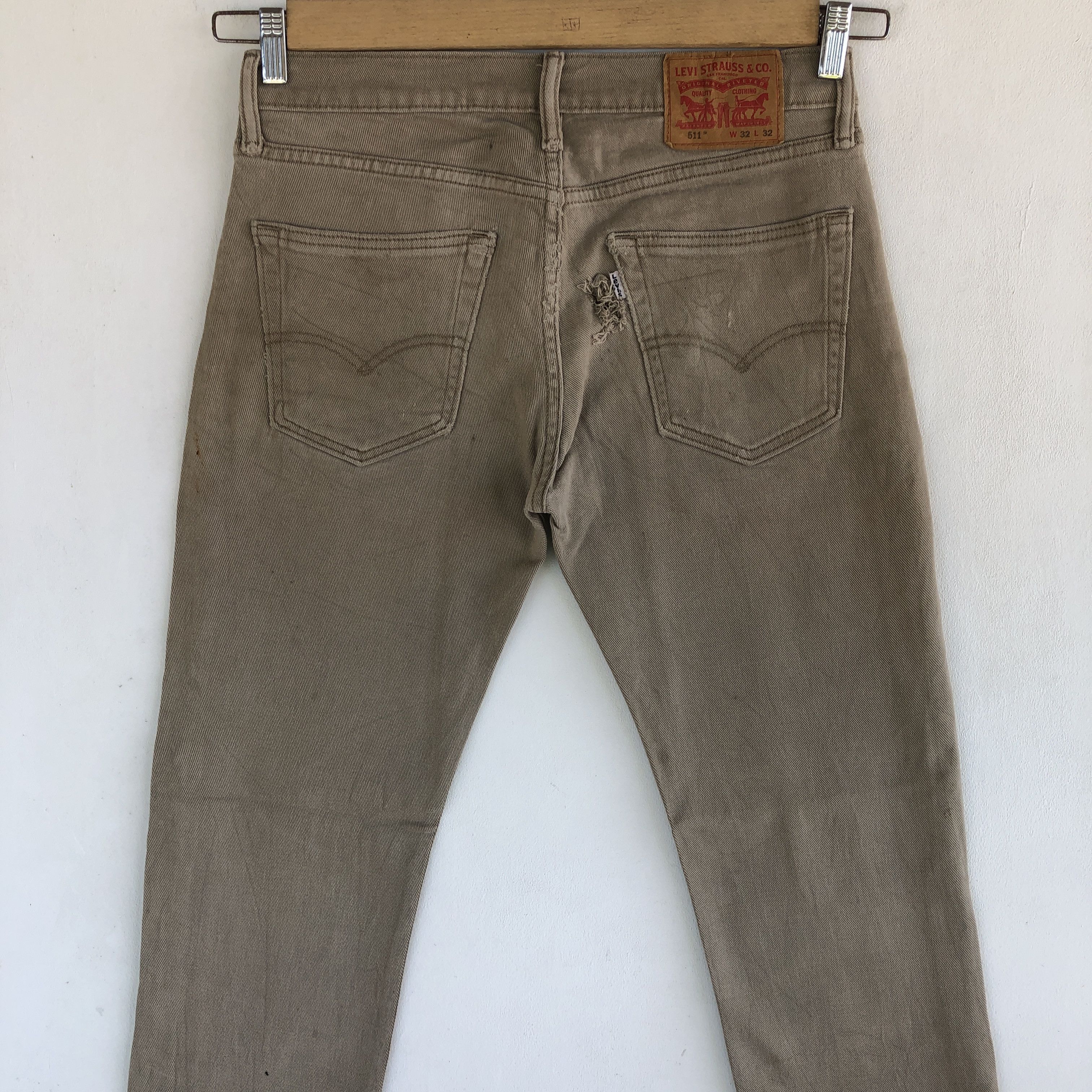 Levi's Vintage Levis 511 Jeans Brown Levi's Skinny Tapered Denim Size US 30 / EU 46 - 4 Thumbnail