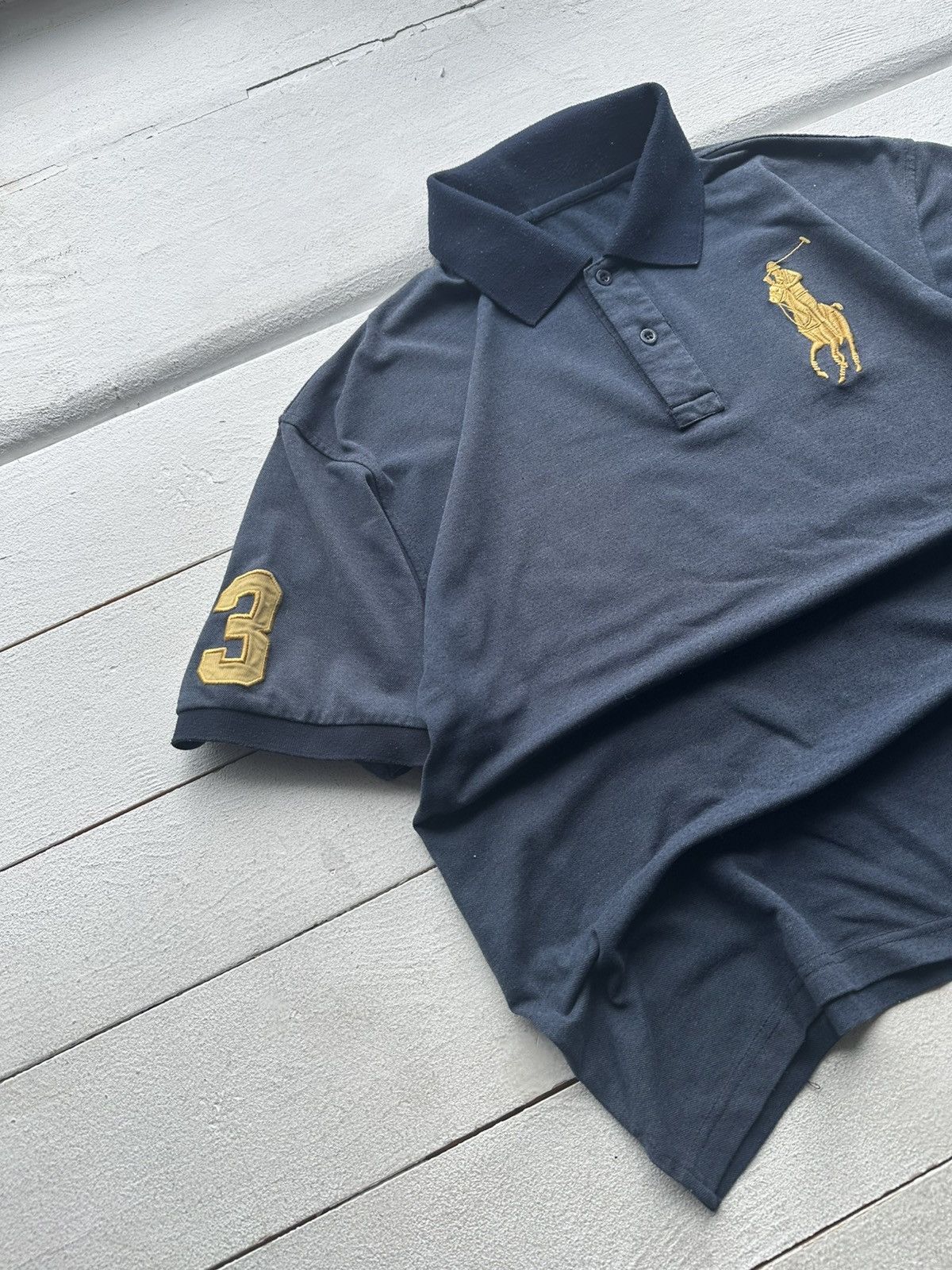 Polo Ralph Lauren × Ralph Lauren VNTG🚨 Polo RL Italy 3 Big Logo Casual Polo Shirt Y2K Chief Size US XL / EU 56 / 4 - 2 Thumbnail