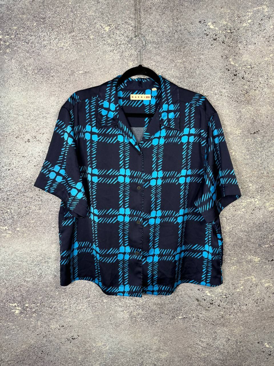 MARNI UNIQLO BOWLING PLAID SHIRT LARGE