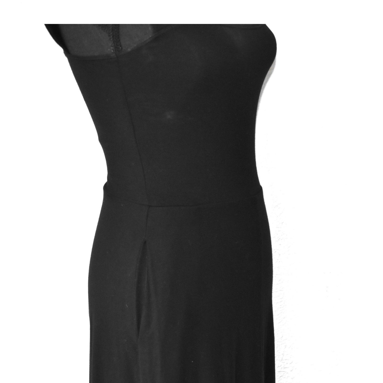 2 piece black dress long A Line V Neck 2 Pieces Black Satin Long Prom Dress with Leg Slit, 2 Pieces  Black Graduation Dresses, Black Formal Dresses
