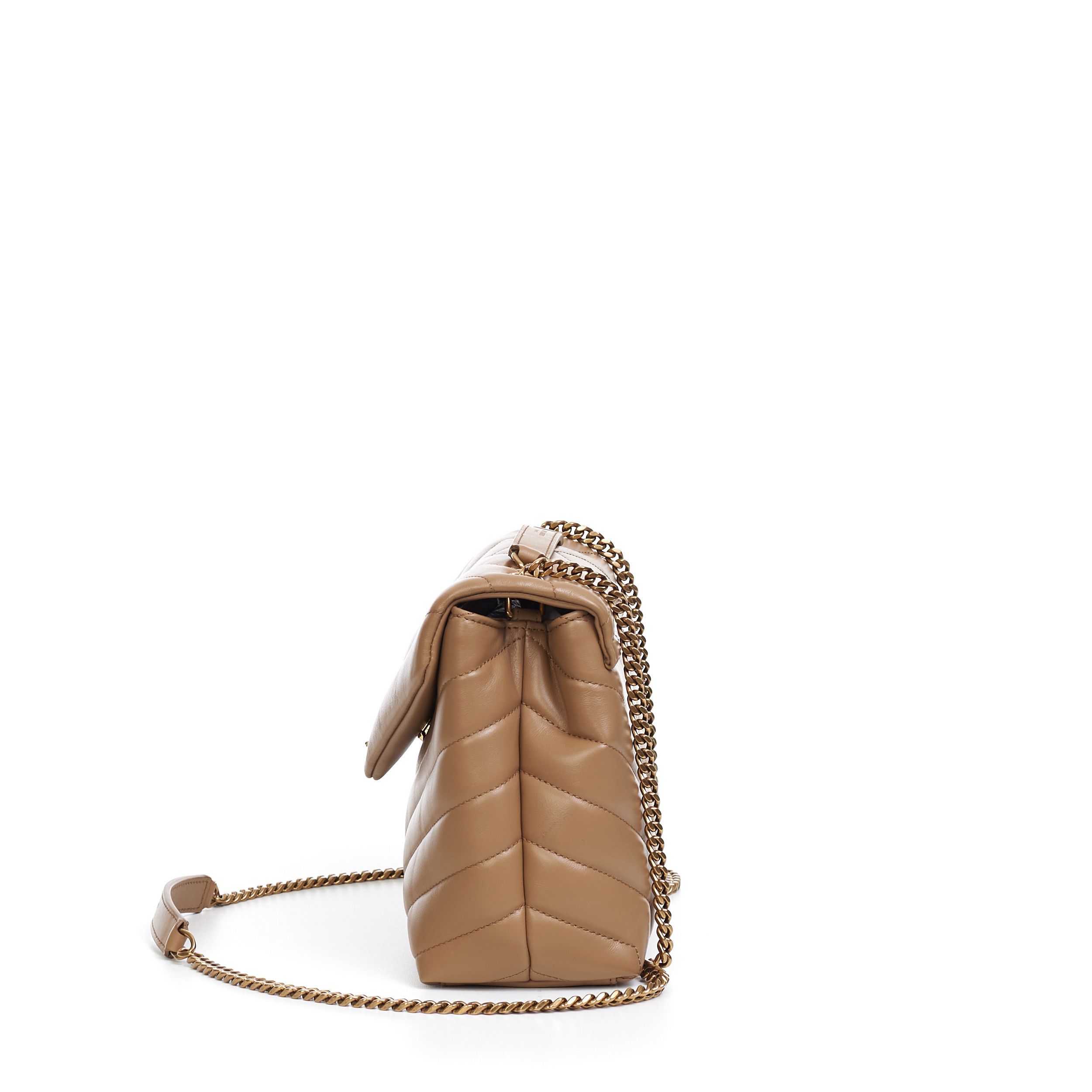 Saint Laurent Paris Loulou Small Chain Bag In Tan Quilted "Y" Leather Size ONE SIZE - 3 Thumbnail