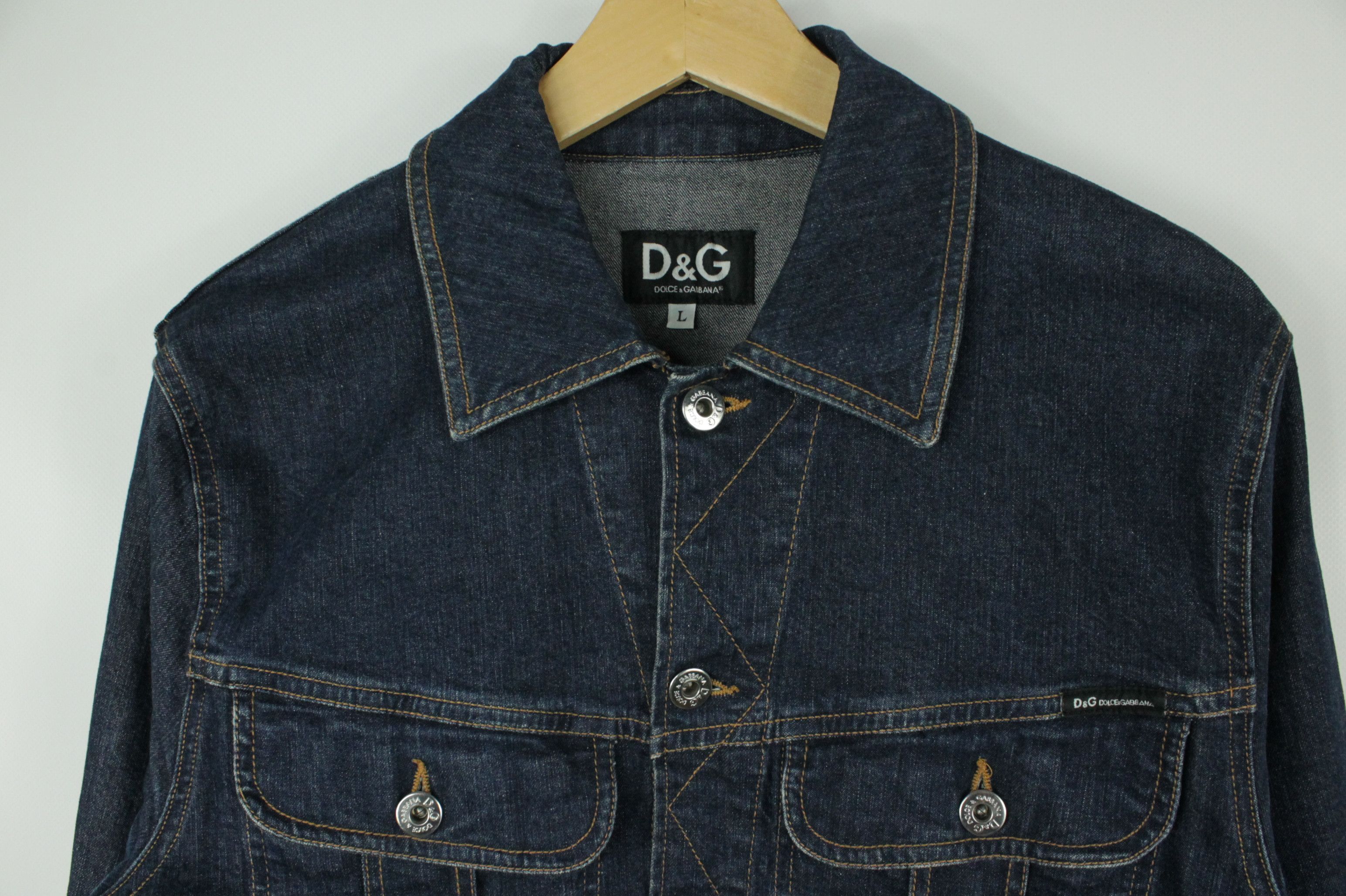 Dolce & Gabbana Dolce & Gabbana Slim Fit Stretch Denim Trucker Jacket Size L / US 10 / IT 46 - 2 Thumbnail