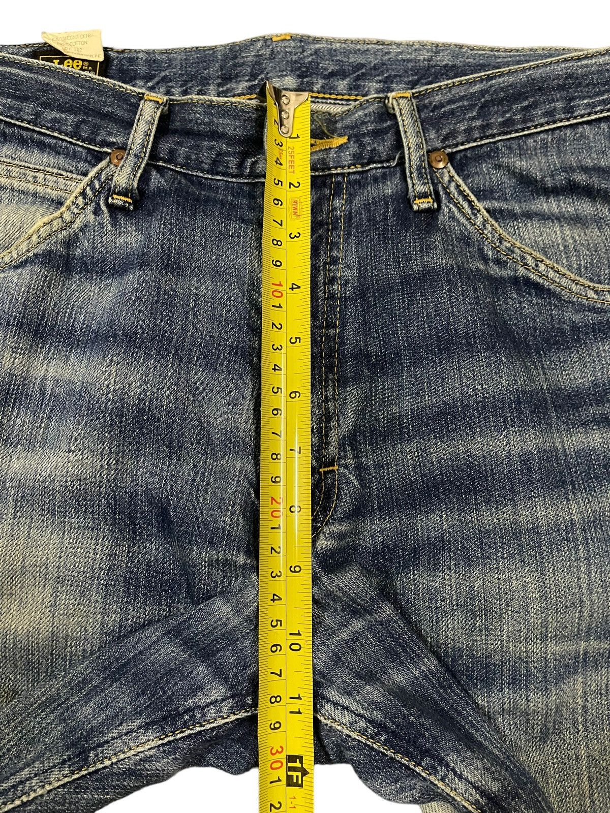 Lee Vintage 90s Lee Blue Wash Distressed Flare Jeans Size US 31 - 13 Thumbnail