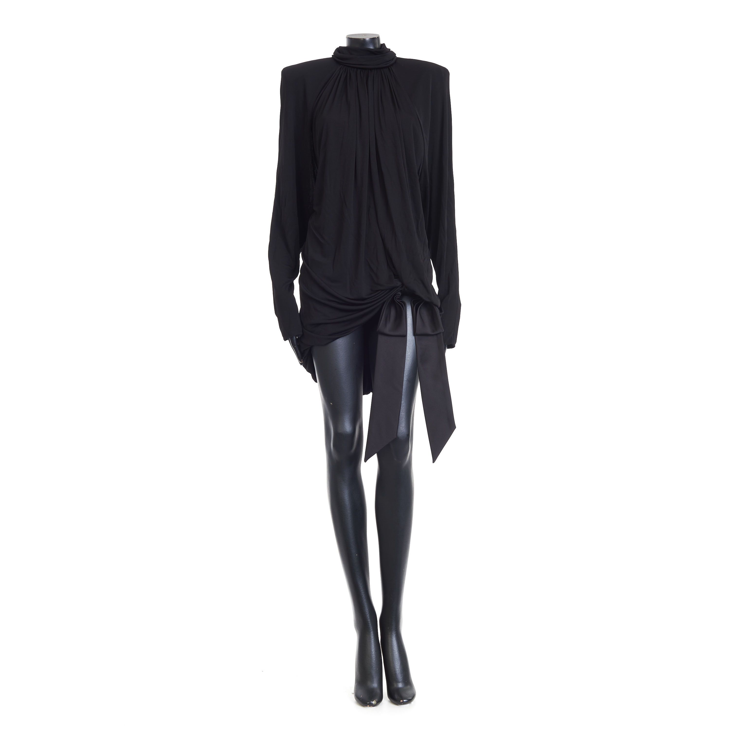 Draped Dress In Satin Crepe Jersey