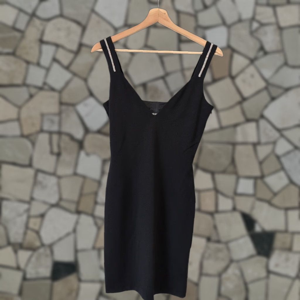 Just Cavalli Just Cavalli No Reserve Black Crystal Rhinestone Mini Dress 40 / 4 Made in Italy Size S / US 4 / IT 40 - 1 Thumbnail