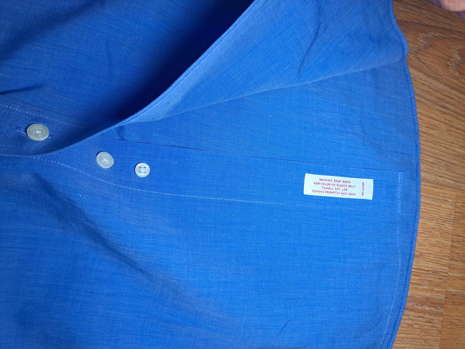 Brooks Brothers Brooks Brothers Dress Shirt 17-36 XL Blue Cotton Non Iron Size 44R - 4 Thumbnail