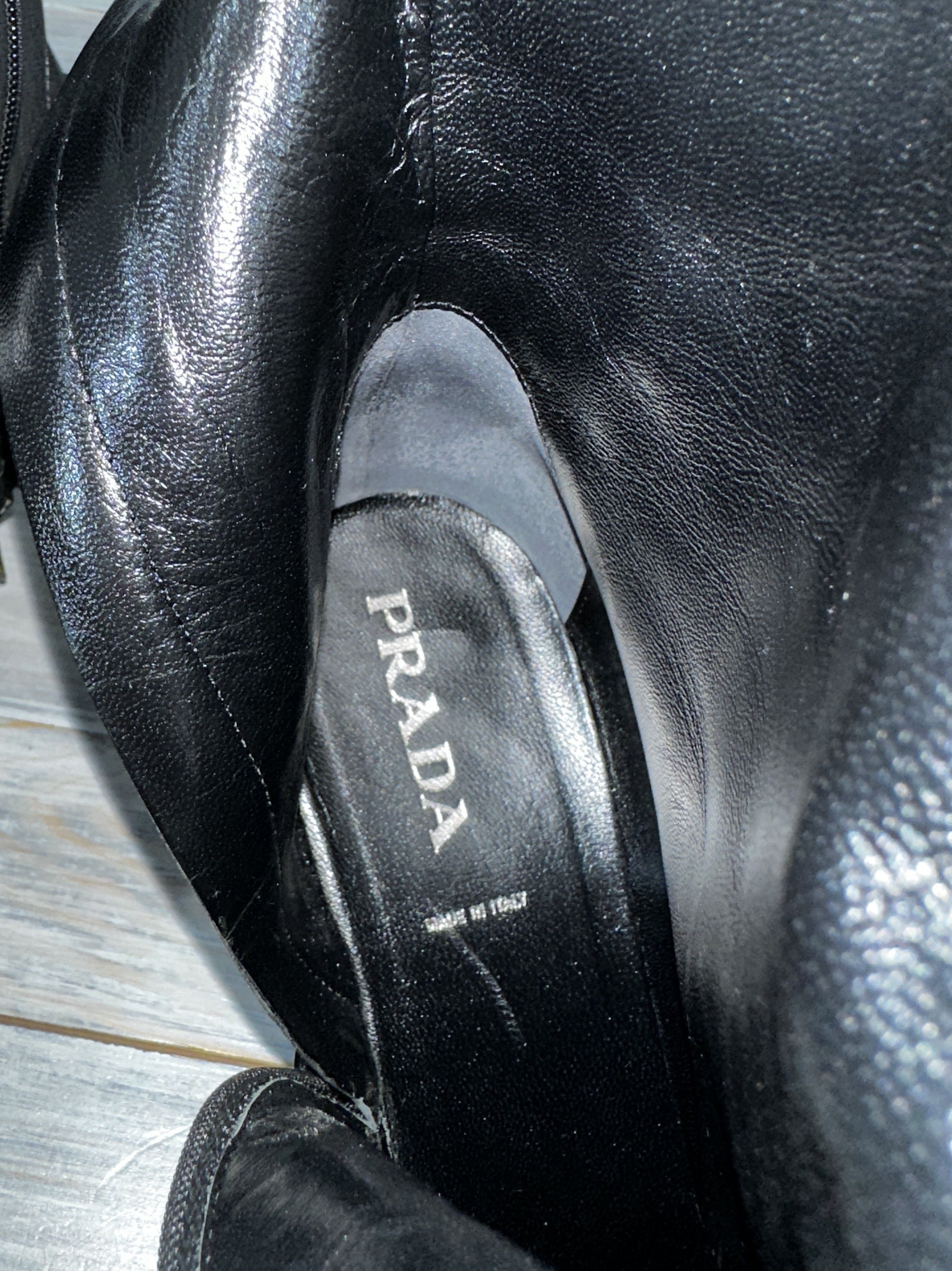 Leather × Prada Prada Milano Women LeatherShoes With A Beautiful Curved Heel Size US 10.5 / IT 40.5 - 13 Thumbnail