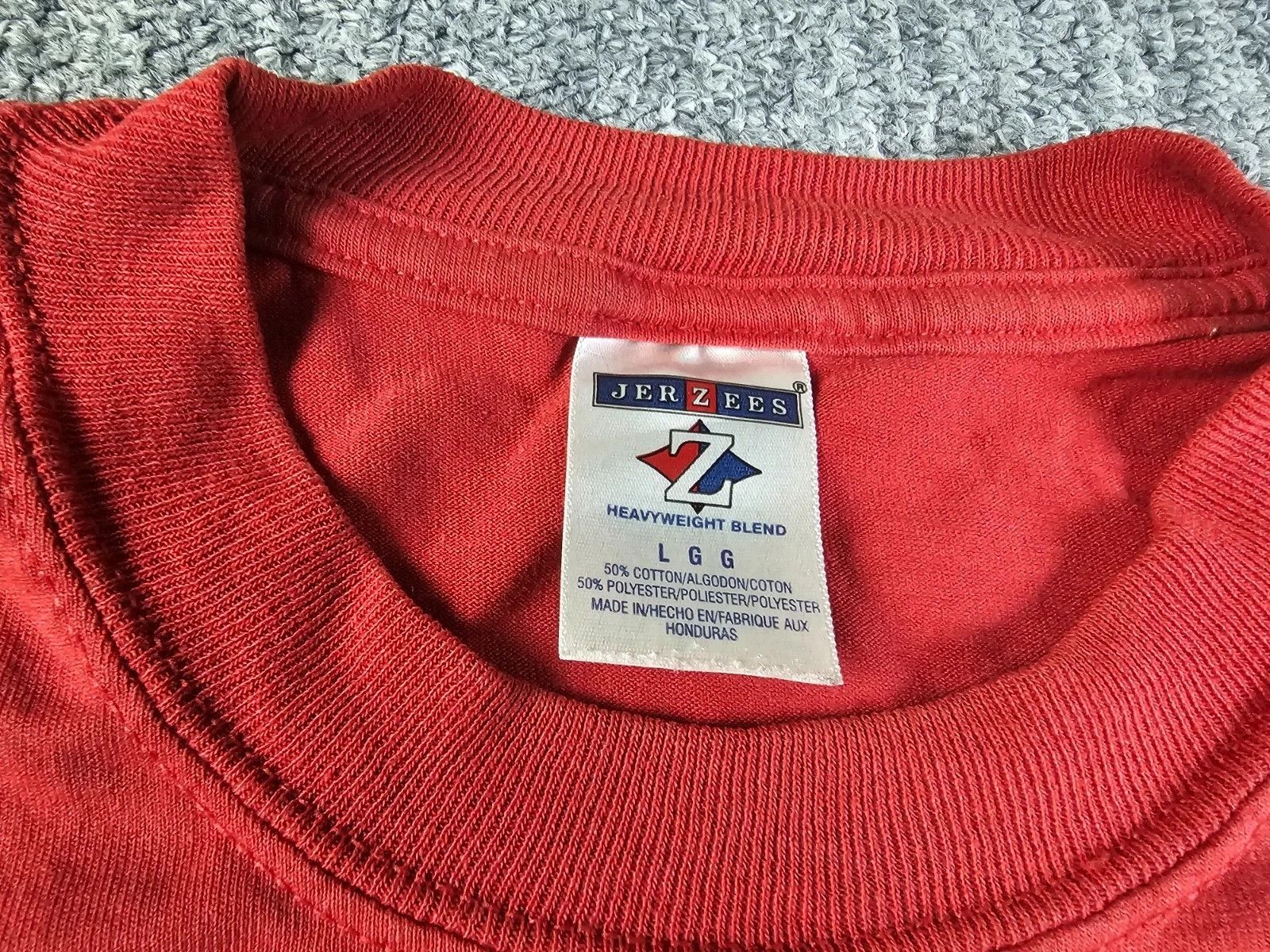 Jerzees Vintage Boston Red Sox Jerzees Heavyweight Tee Red MLB Men L Size US L / EU 52-54 / 3 - 5 Thumbnail