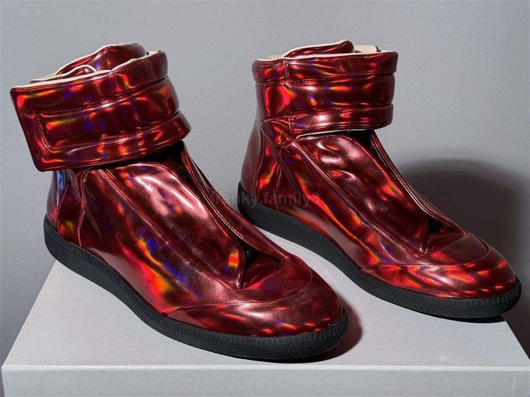 Red metallic sneakers deals