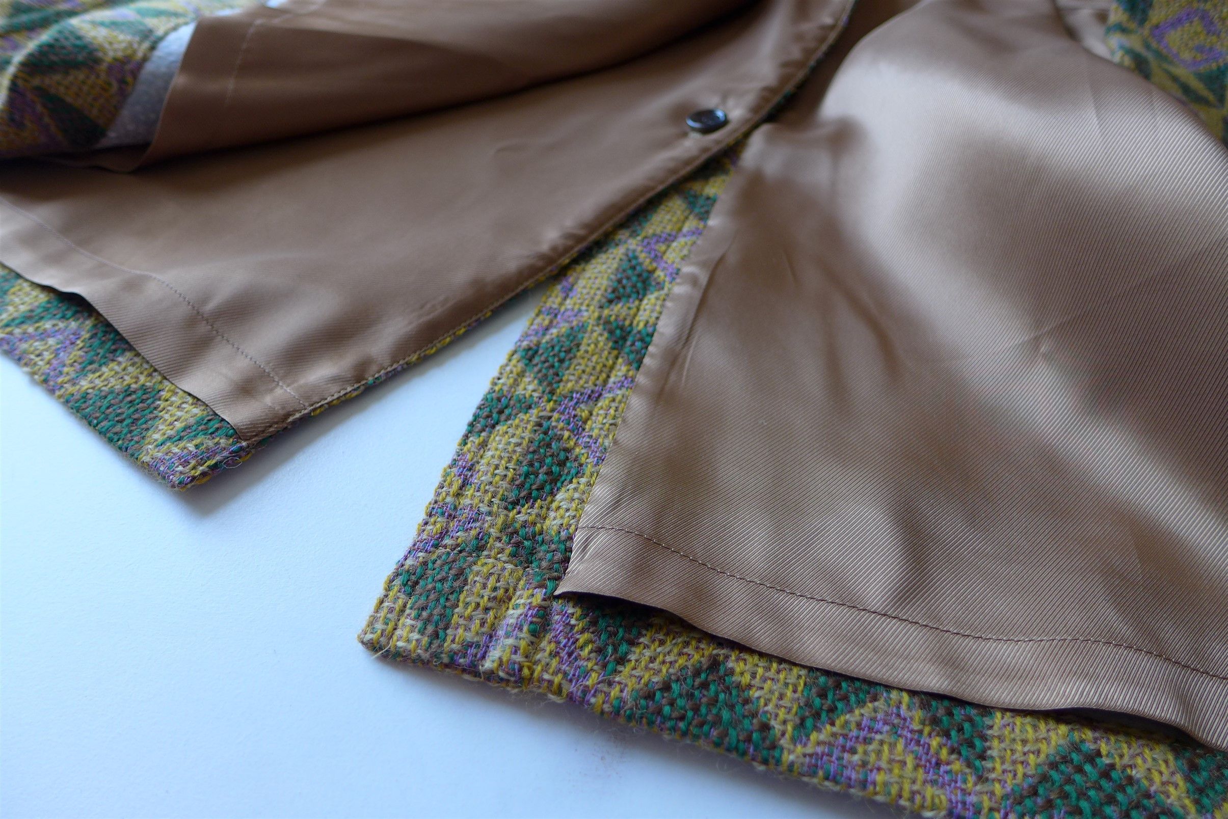 Gucci Gucci G Rhombi Wool Coat - Tan & Green Wool - Size 48 Size US M / EU 48-50 / 2 - 16 Thumbnail