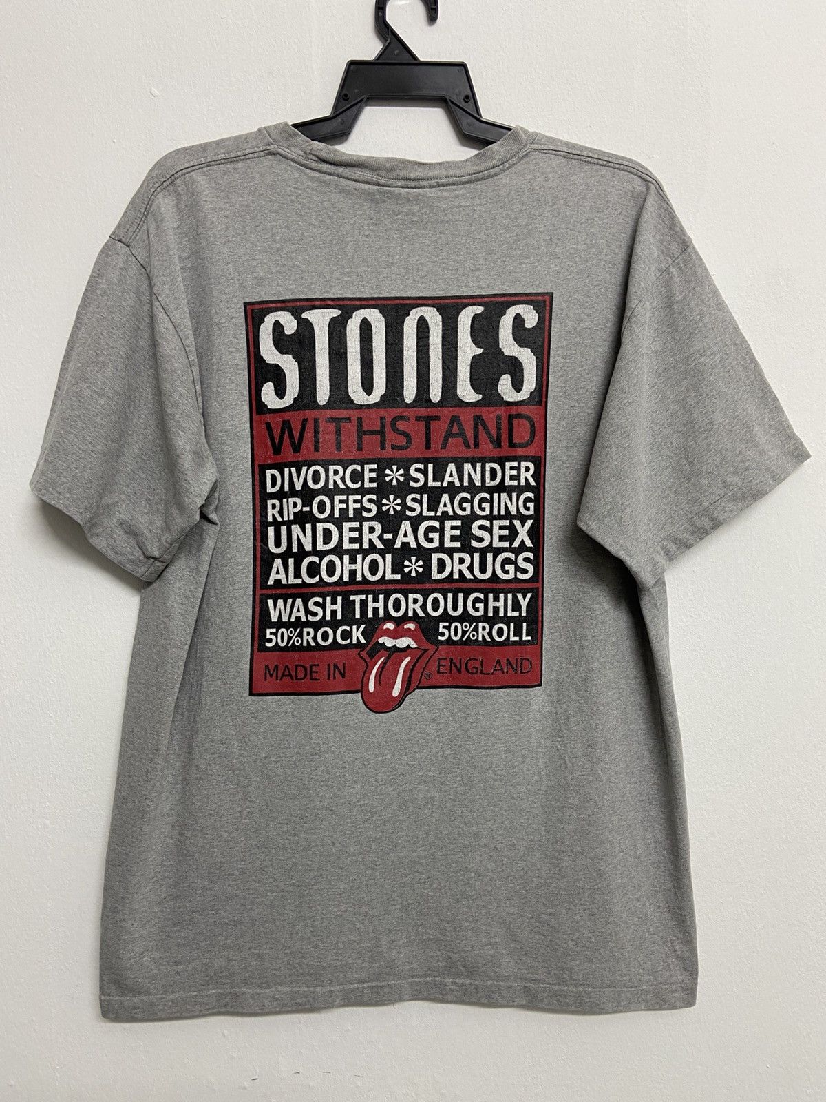 Band Tees × The Rolling Stones Vintage The Rolling Stones t Shirts Withstand World tour Size US L / EU 52-54 / 3 - 2 Thumbnail