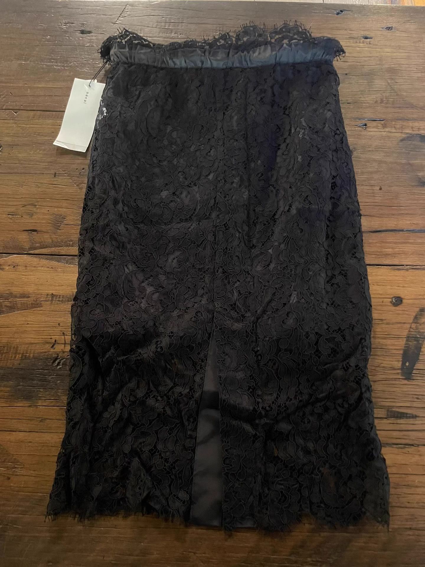 Sacai Sacai 17SS Women's Floral Lace Ruched Midi Skirt。Ｑ25 Size 34" / US 12 / IT 48 - 3 Thumbnail