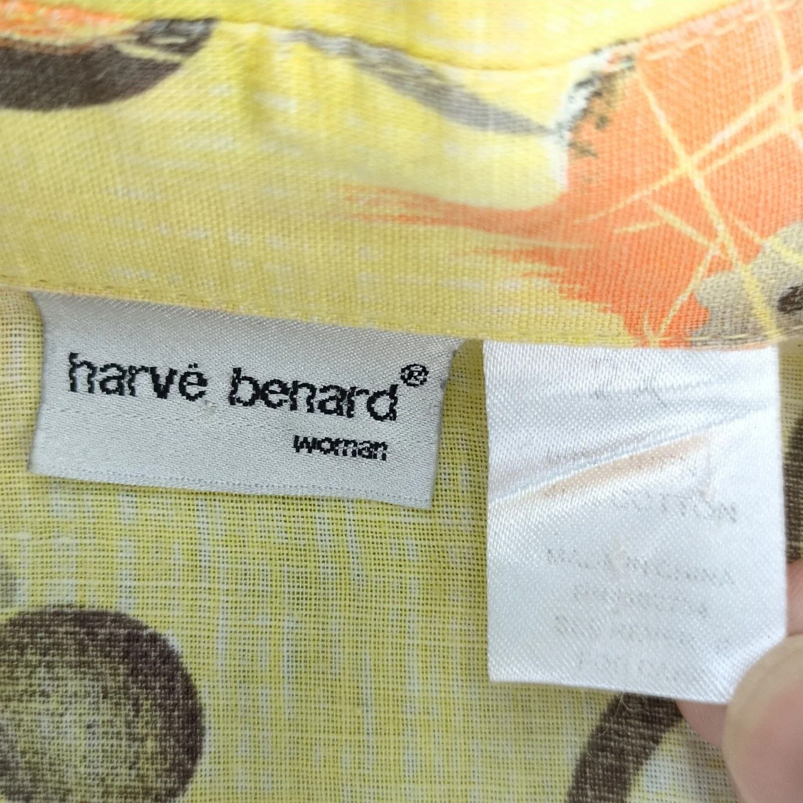 Harve Benard Harve Benard Linen Tropical Button Up Shirt Women's Plus 2X Size XXL / US 16-18 / IT 52-54 - 7 Thumbnail