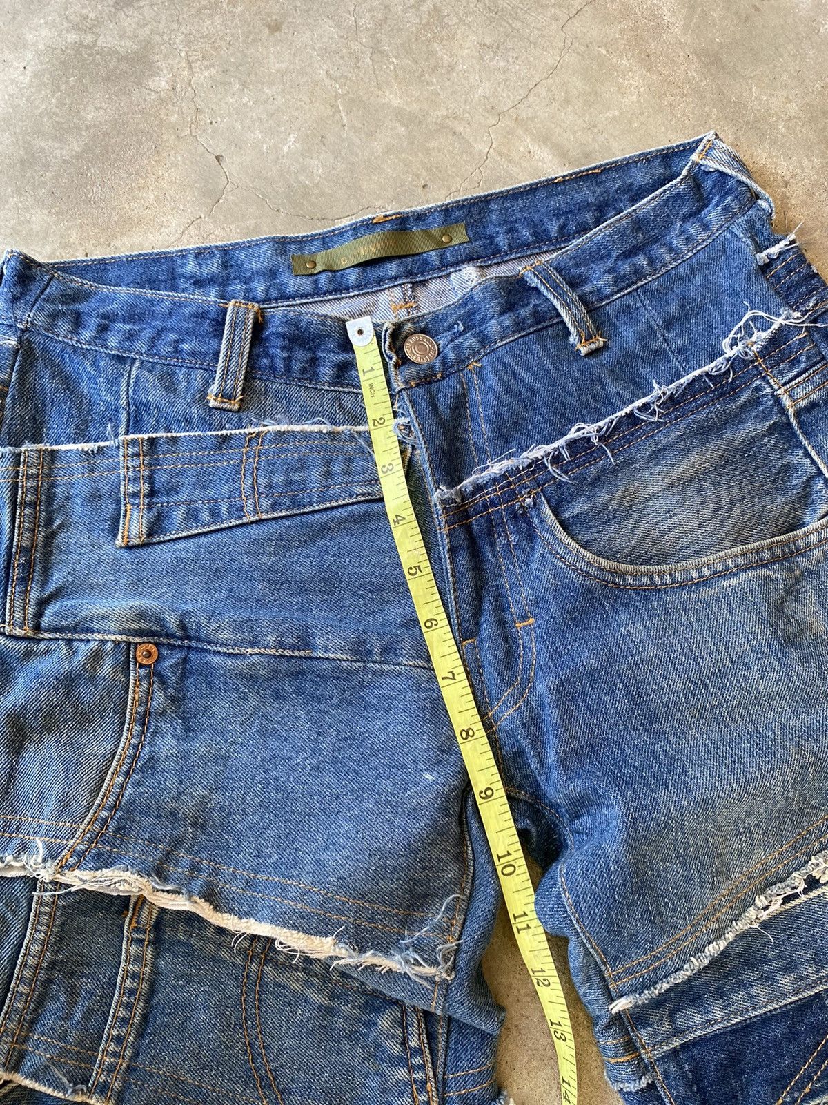 Japanese Brand × Jean japanese brand patchwork jeans pant cyrhyme Size US 31 - 9 Thumbnail