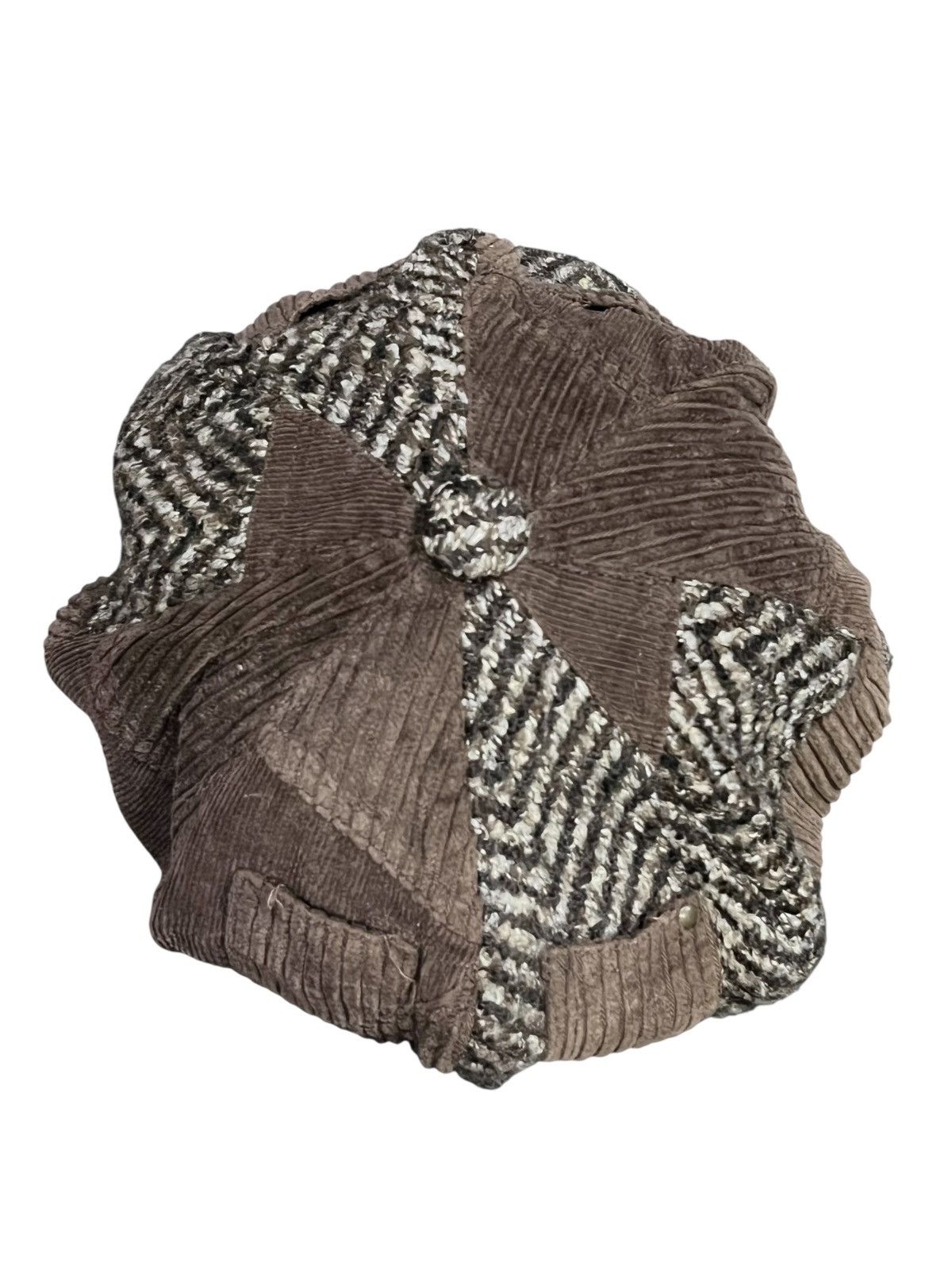 Designer Grunge Vintage Japanese Patchwork Corduroy Newsboy Hat Size ONE SIZE - 10 Thumbnail
