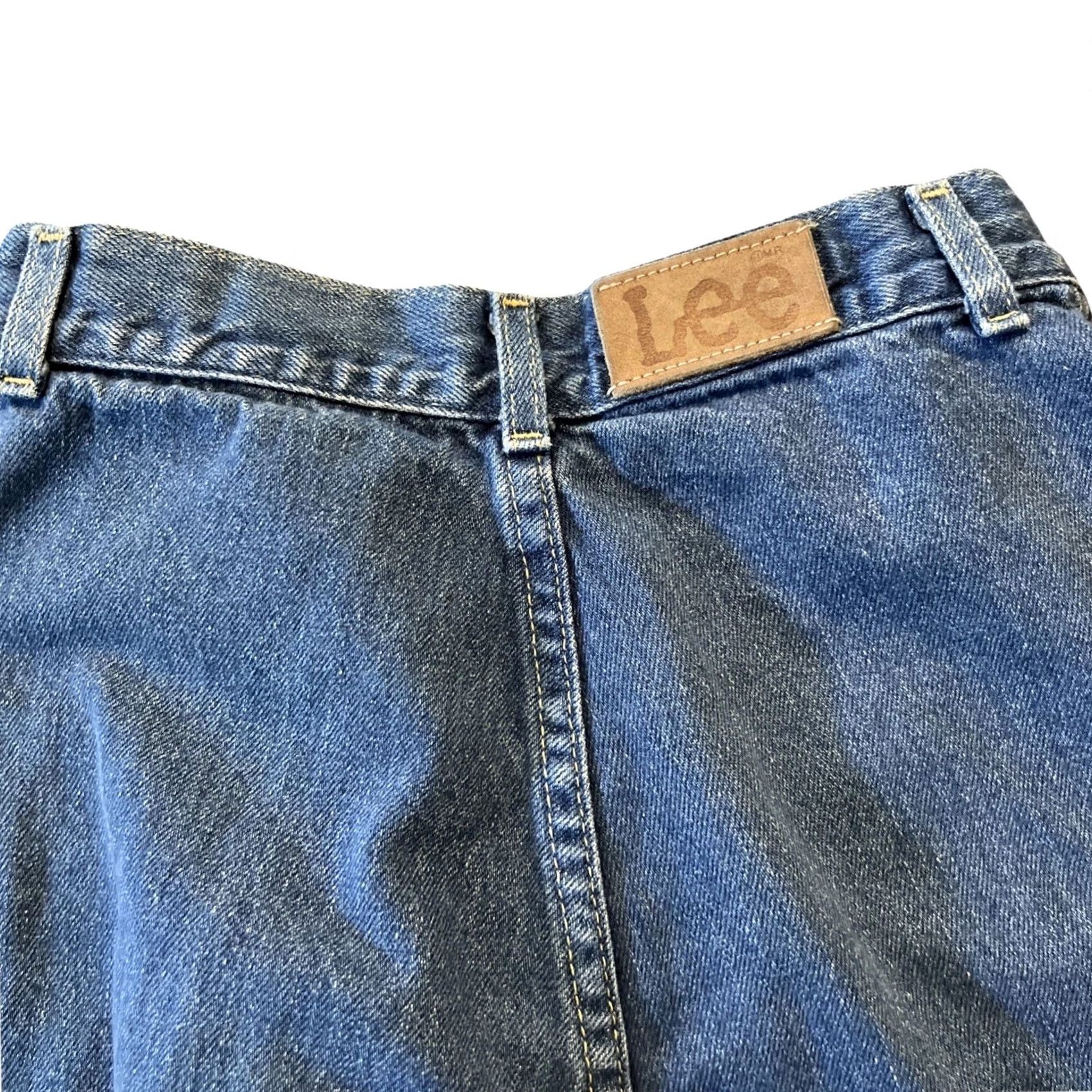 Lee VINTAGE Lee Jeans Womens Size 7 Long Blue Denim 5-Pocket High Rise Slim USA Jeans 80s 90s Cowboy Retro Style Mens Women Girls Size 28" / US 6 / IT 42 - 2 Thumbnail