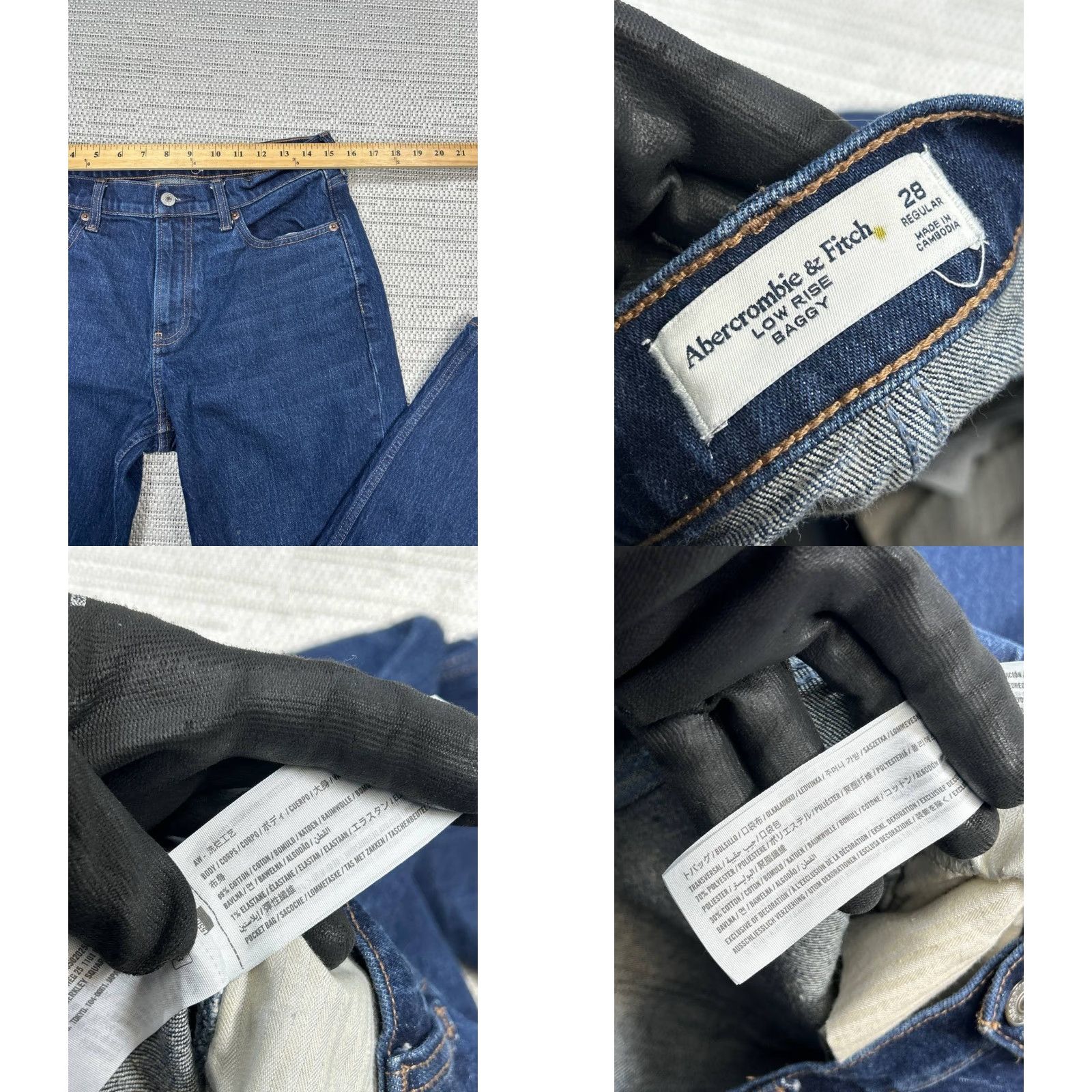 Abercrombie & Fitch Abercrombie & Fitch Jeans Womens 28 Blue Denim Cotton 30x30 Vintage No Size 28" / US 6 / IT 42 - 9 Thumbnail