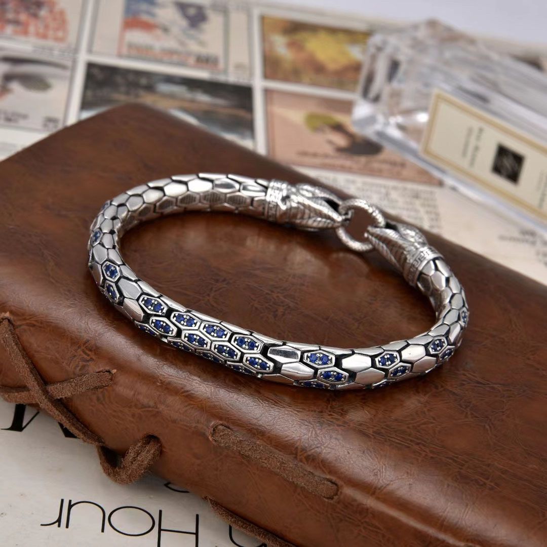 Jewelry 20cm Double Serpentine Diamond Set Bracelet Size ONE SIZE - 4 Thumbnail