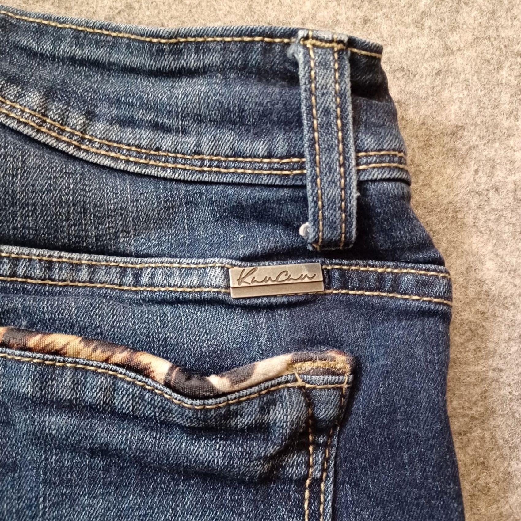 Vintage Kancan Jeans Womens 28 Blue Denim Mid Rise Skinny Distressed Stretch Cut 1210 Jeans Size 28" / US 6 / IT 42 - 7 Thumbnail