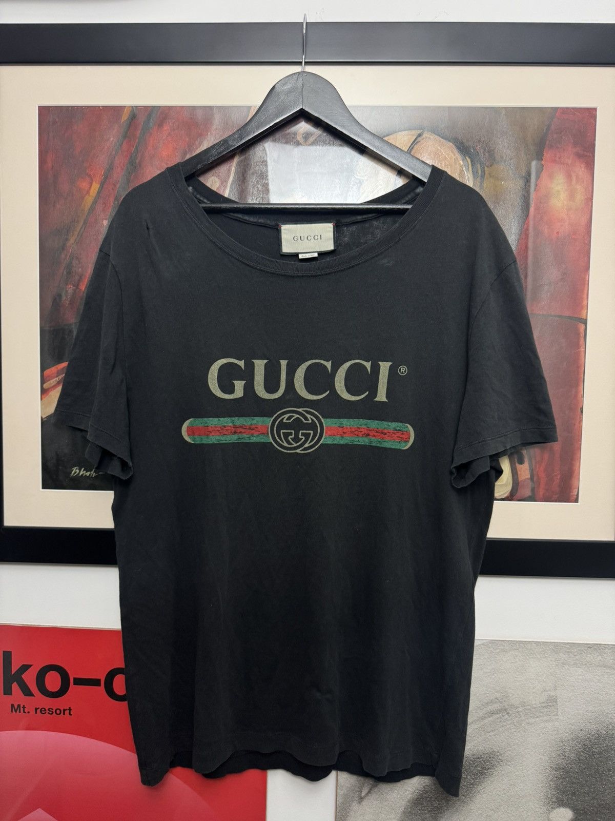 Gucci Gucci Belt Logo Iconic Designer Tee Luxury High End Rare Size US M / EU 48-50 / 2 - 1 Thumbnail