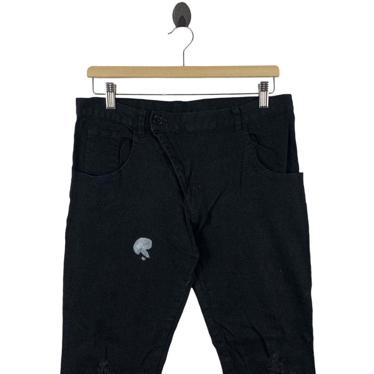 Japanese Brand NOVEMBER RAIN by Kingly mask distressed painted jeans Size US 32 / EU 48 - 2 Thumbnail