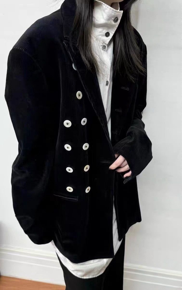 Yohji Yamamoto Yohji Yamamoto Pour Homme AW96 White Button Corduroy Coat Size US M / EU 48-50 / 2 - 6 Thumbnail
