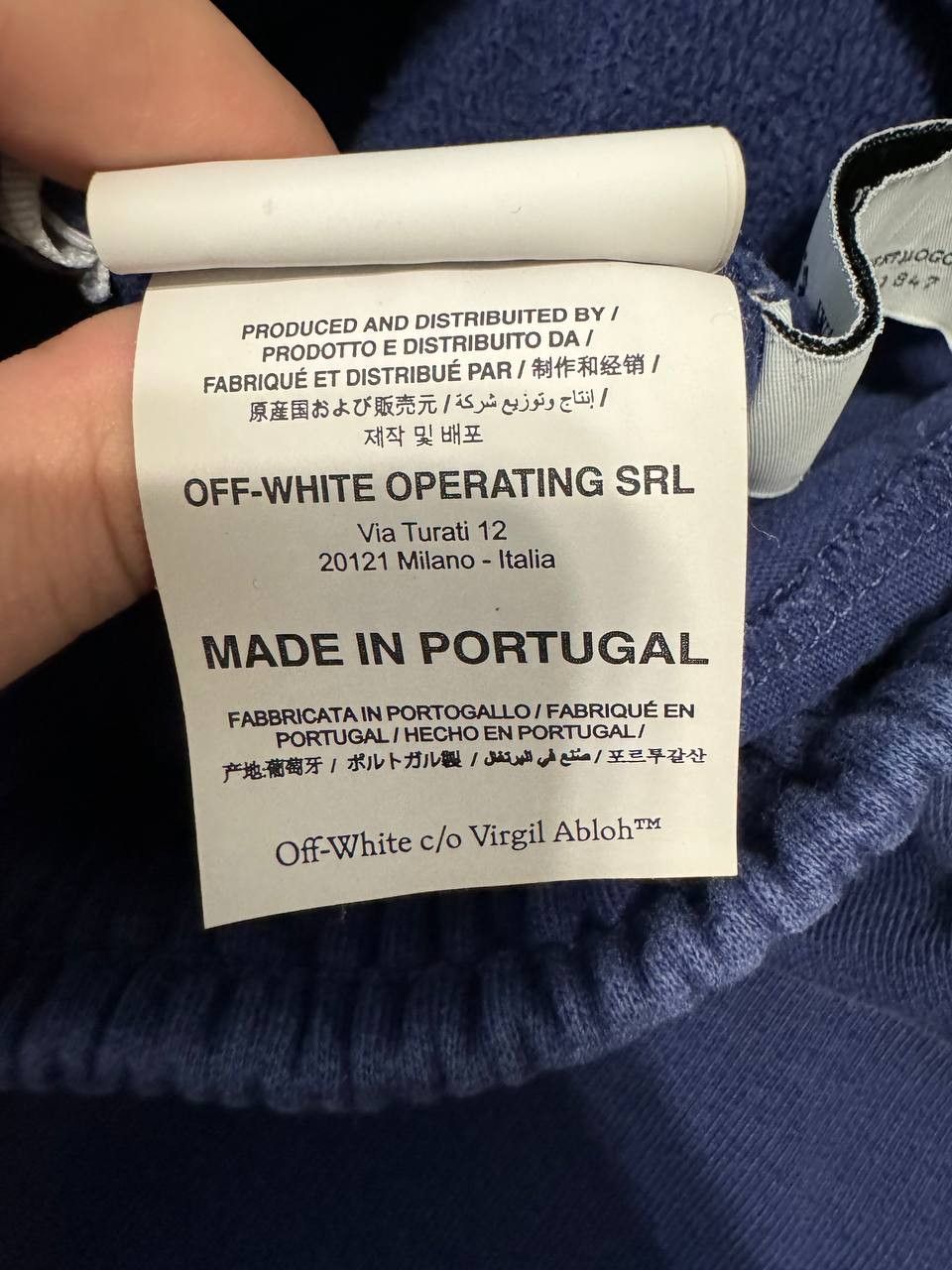 Off-White Off-White Rubber Arrow Sweat Pants Navy Size US 32 / EU 48 - 14 Thumbnail