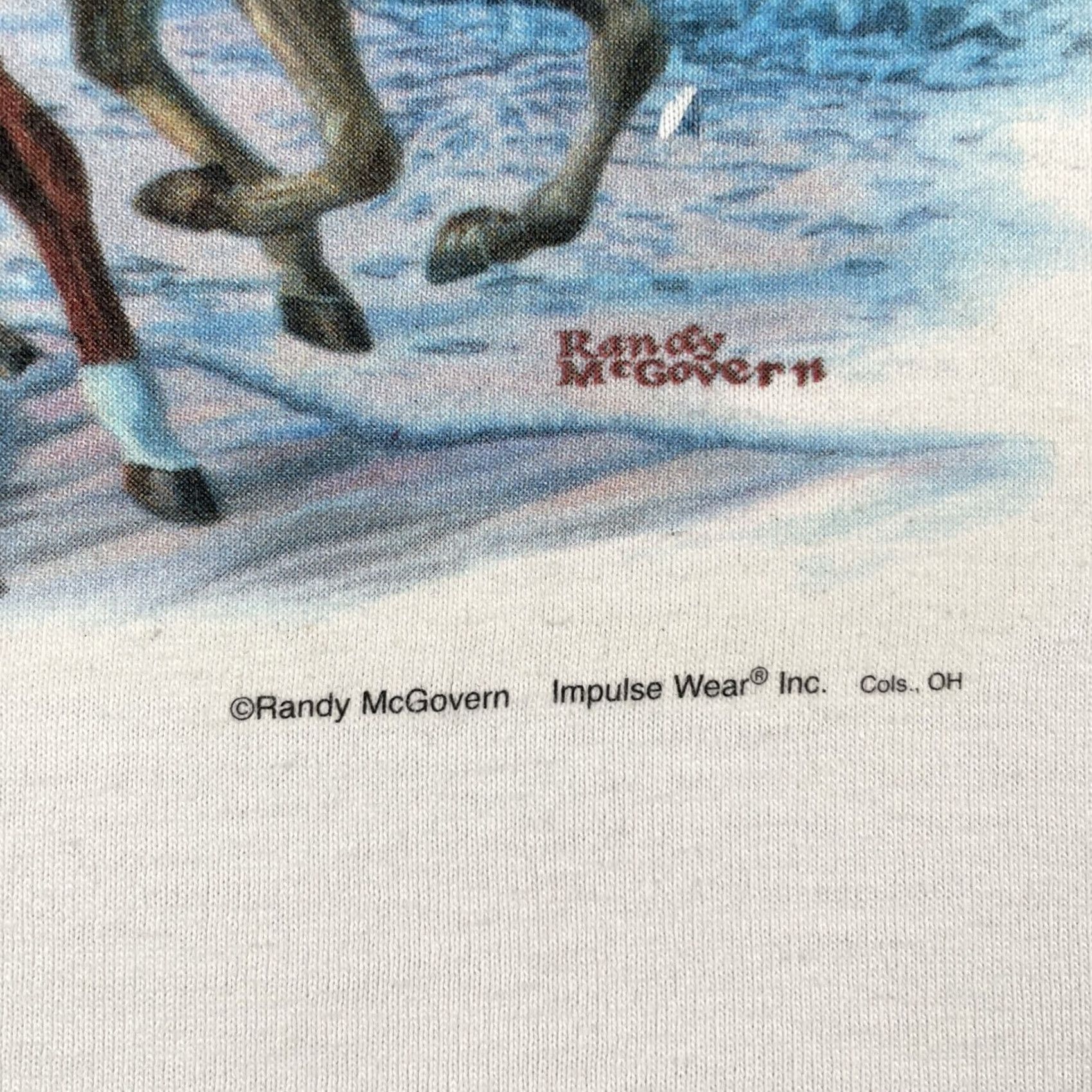 Fruit Of The Loom VINTAGE Fruit of The Loom Adult Medium White Shirt Y2K Wild Horses Running Beach Size US M / EU 48-50 / 2 - 5 Thumbnail