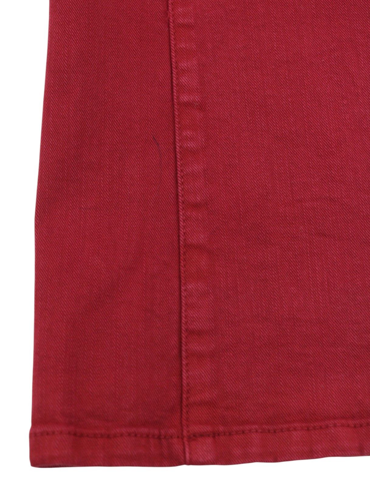 R13 JANE 27 Vivid Red Stretch Slim Straight Fit Pants 85772 Size 27" / US 4 / IT 40 - 9 Thumbnail