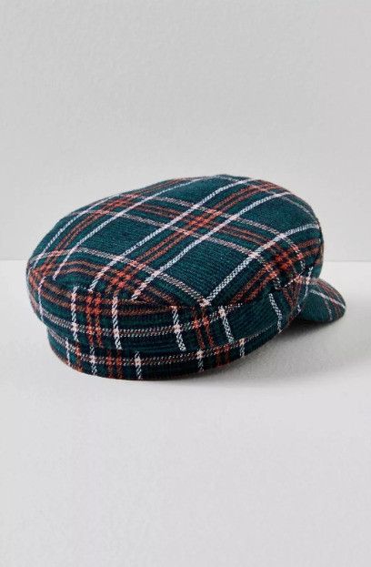 Free People Free People Lilibeth Green Plaid Lieutenant Newsboy Hat Cap Size ONE SIZE - 3 Thumbnail