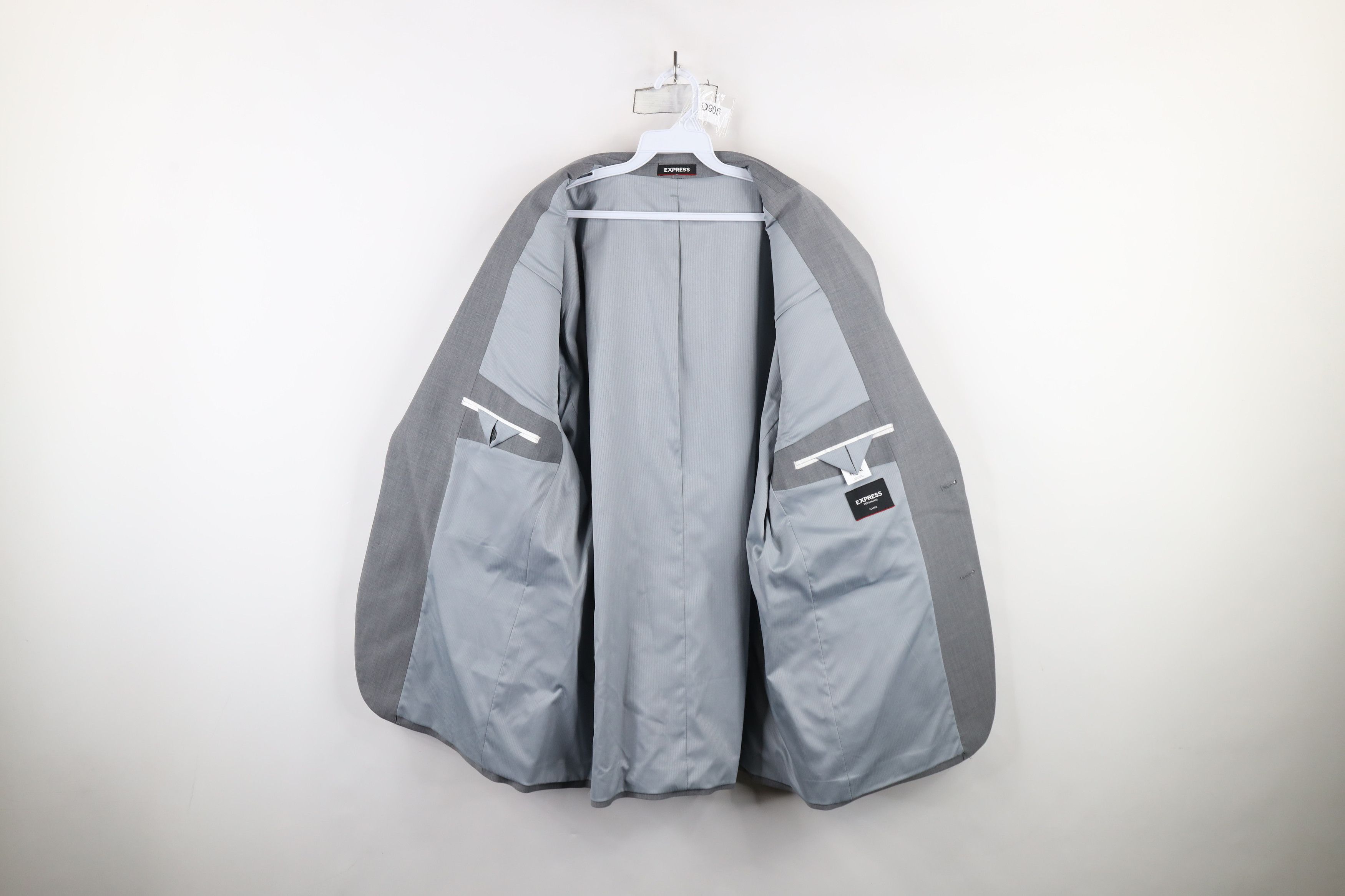 Express × Vintage Express Stretch+ Chambray 2 Button Suit Coat Jacket Gray Size US XXL / EU 58 / 5 - 10 Thumbnail