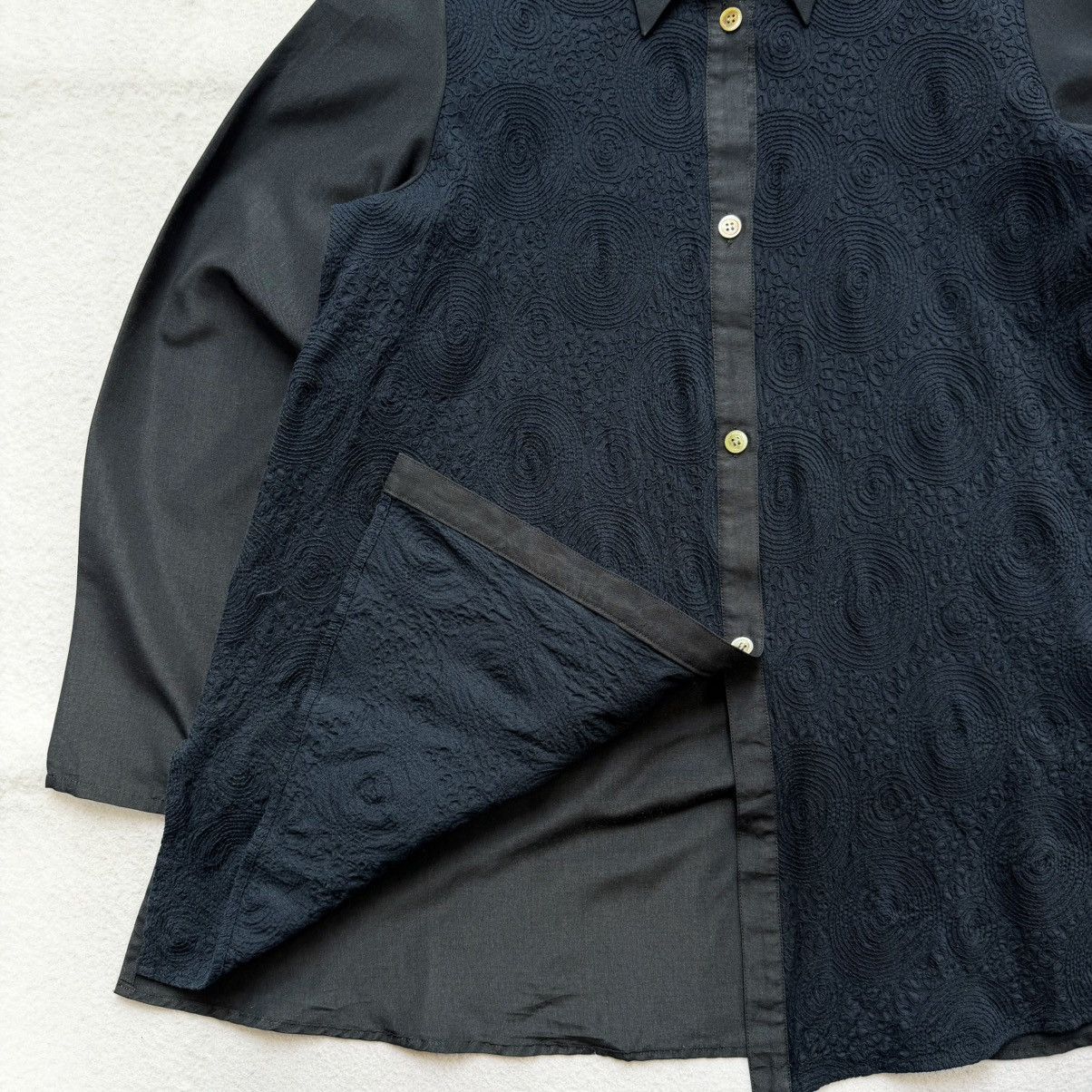Katharine Hamnett London 1990s Katharine Hamnett Obsidian Embroidered Swirl Shirt Size M / US 6-8 / IT 42-44 - 3 Thumbnail