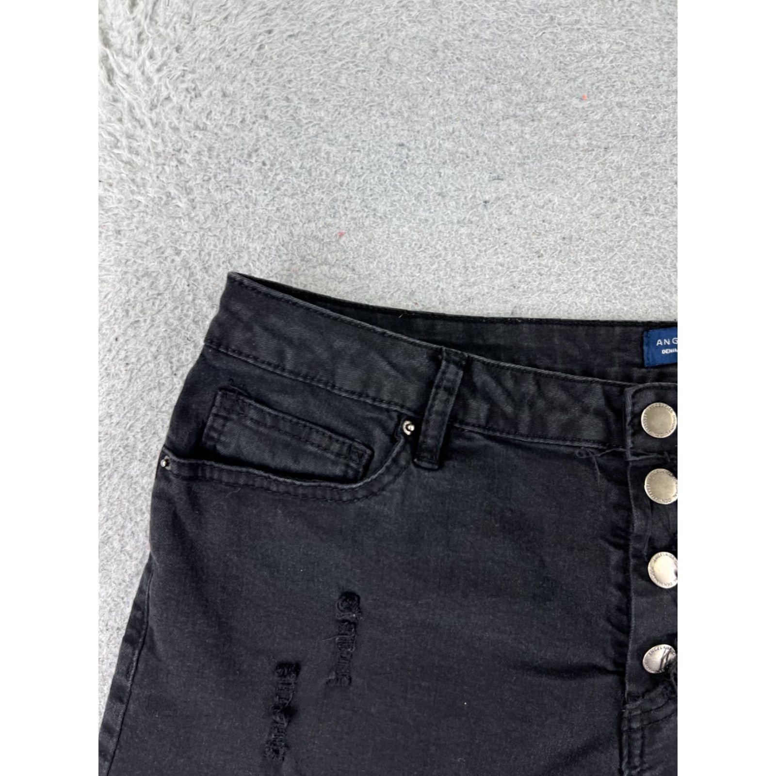 Fashion Nova Fashion Nova Denim Shorts Women Black Distressed High Rise Cut-Off 3 28x4 Size 26" / US 2 / IT 38 - 4 Thumbnail