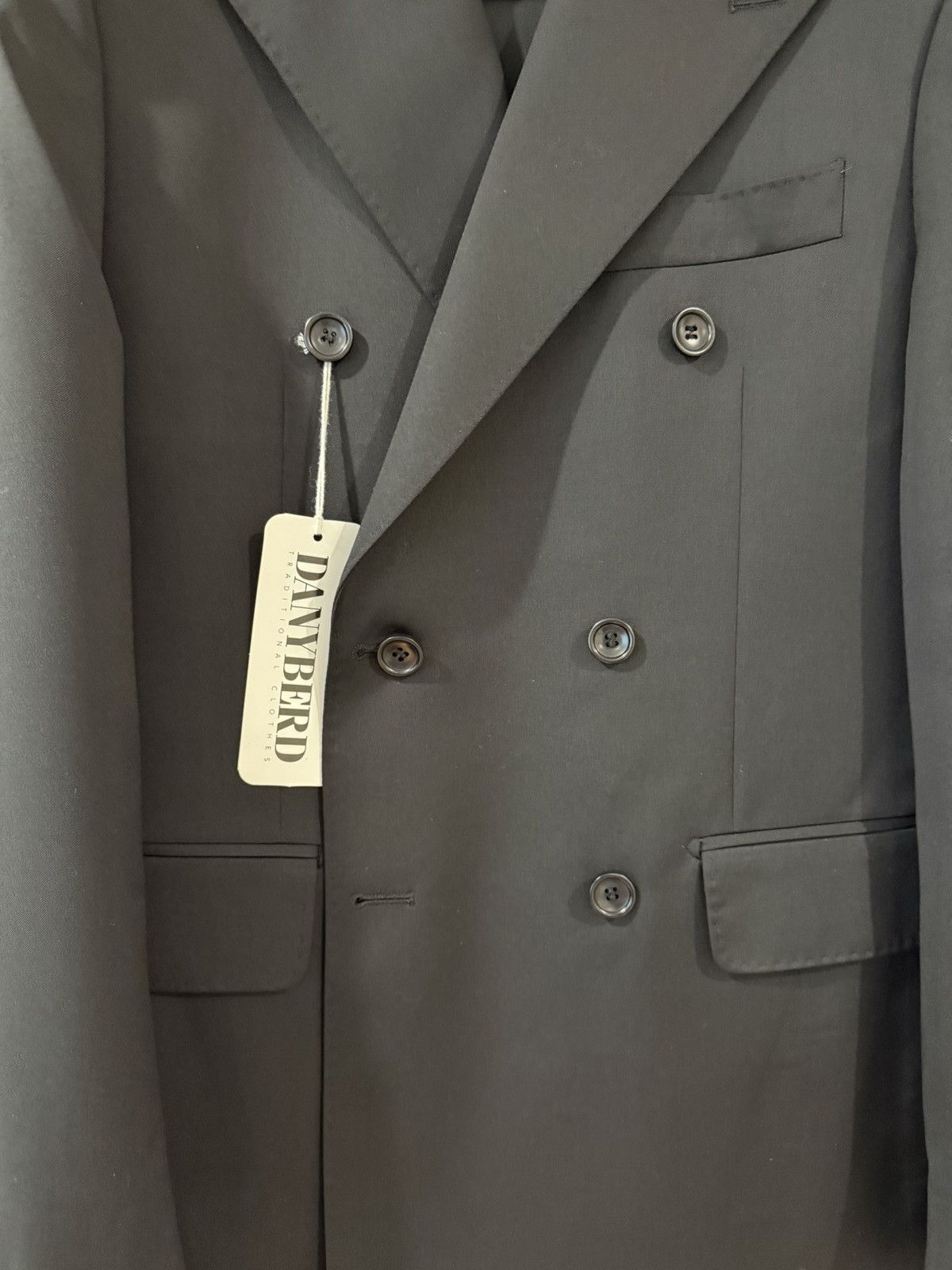 Vitale Barberis Canonico Brand New Vitale Barberis Canonico Black Wool Suit Size 40R - 2 Thumbnail