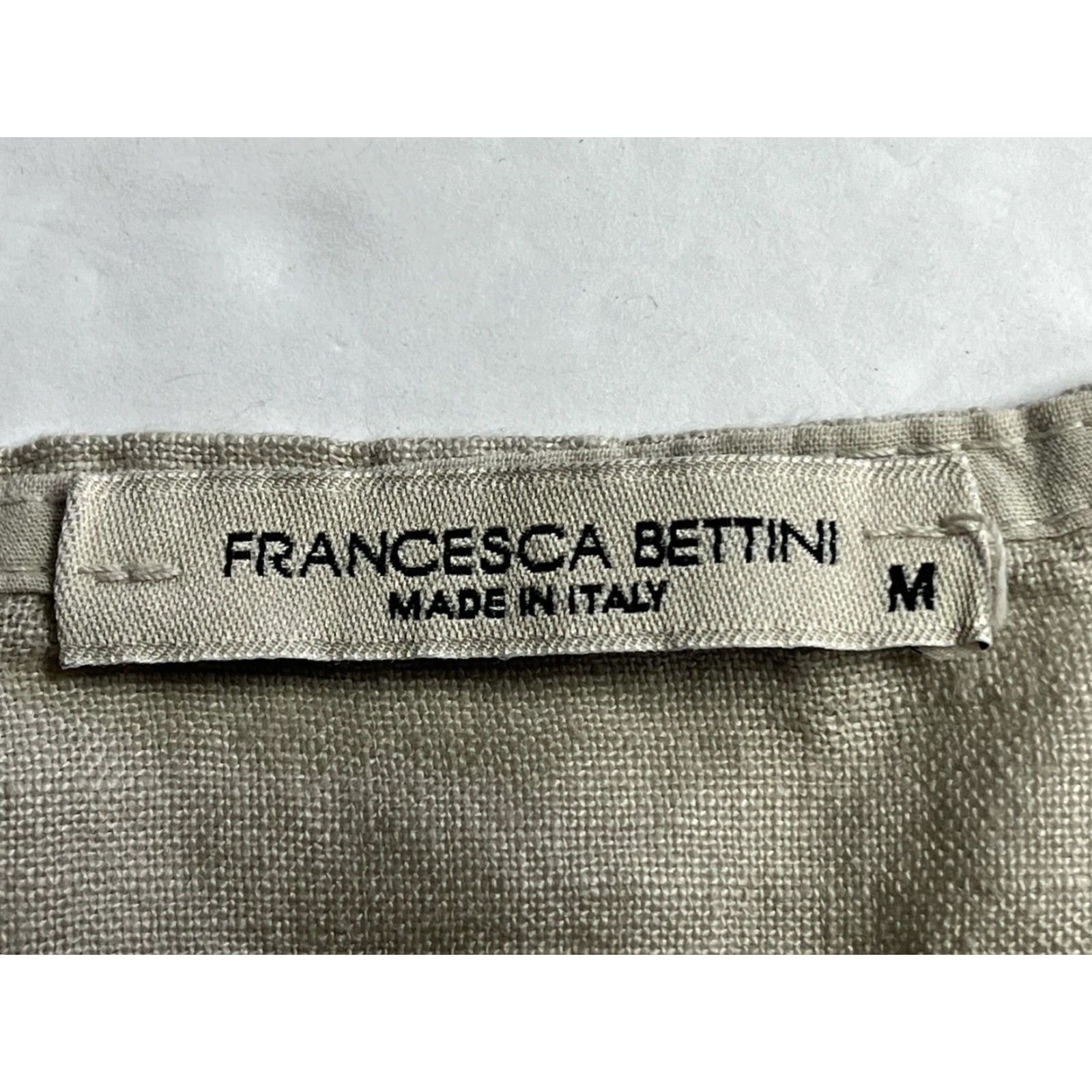 Vintage Francesca Bettini Blouse Women’s Medium White Linen Short Sleeve Made in Italy Size M / US 6-8 / IT 42-44 - 5 Thumbnail