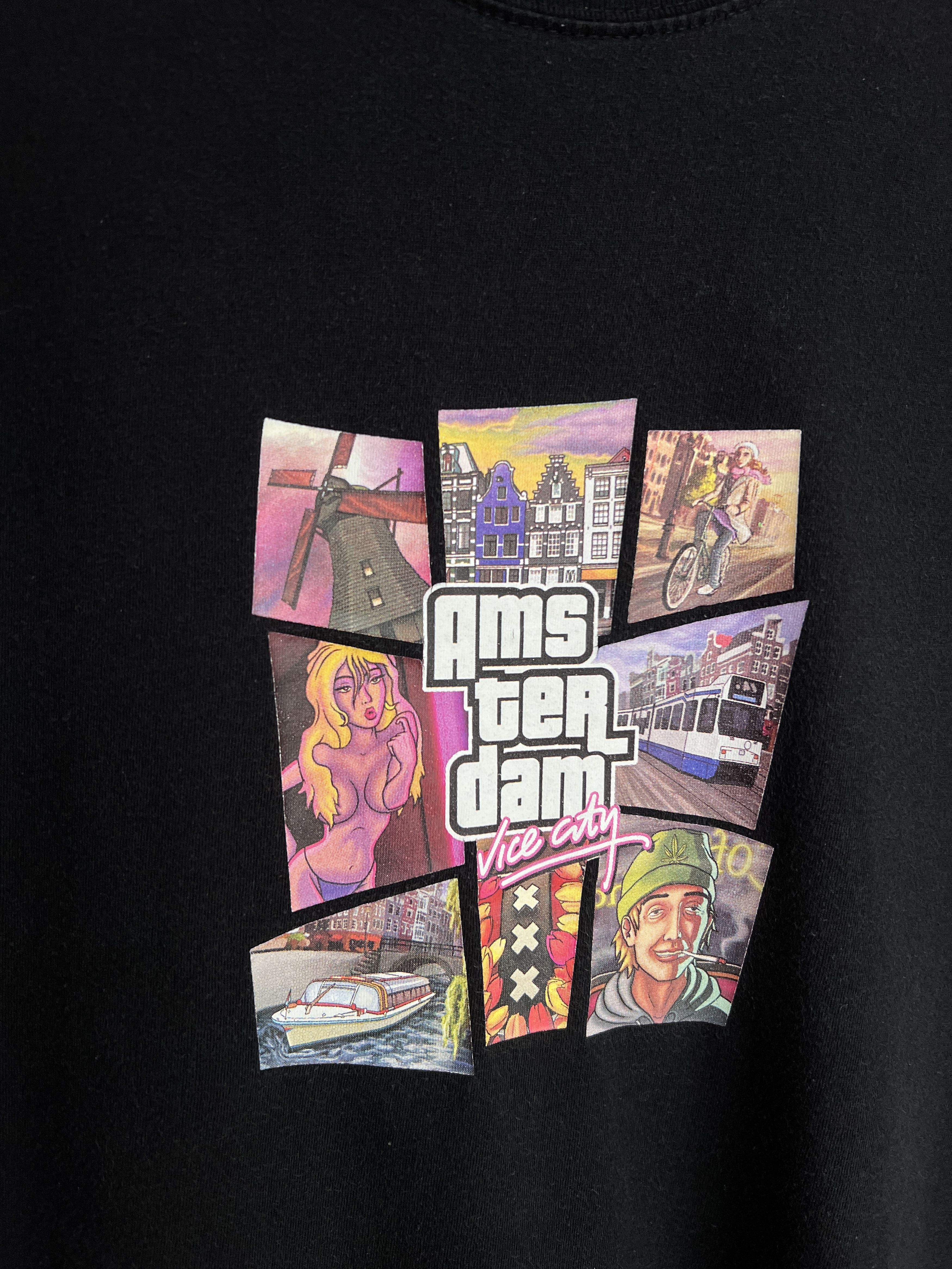 Vintage GTA Amsterdam Vice City vintage t shirt printed 420 y2k weed Size US L / EU 52-54 / 3 - 3 Thumbnail