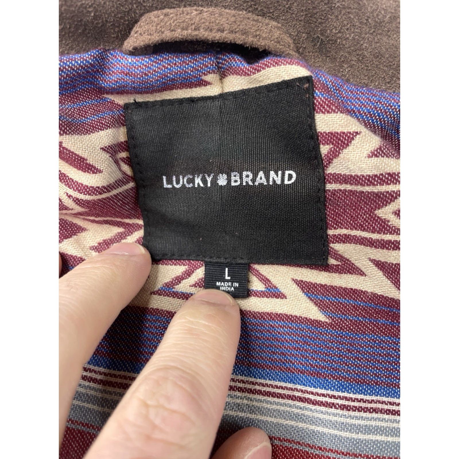 Lucky Brand Lucky Brand Jacket Overcoat Suede Lined 100% Leather Men’s Large Brown Full Zip Vintage No NWT Size US L / EU 52-54 / 3 - 3 Thumbnail