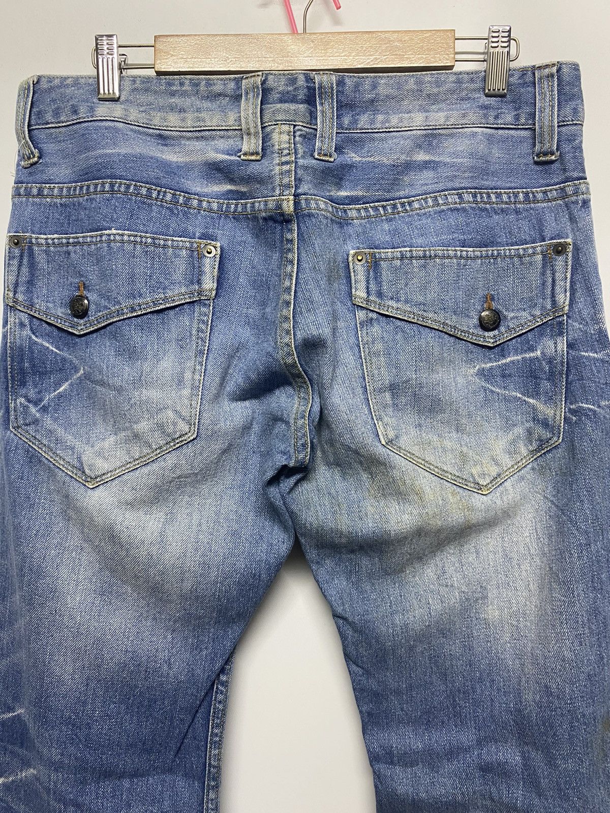 Japanese Brand Japanese Brand Distressed Root Three Jeans Denim Size US 34 / EU 50 - 5 Thumbnail