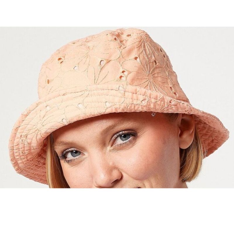 Other Isaac Mizrahi Live! Eyelet Bucket Hat Peach, One Size Size ONE SIZE - 1 Thumbnail