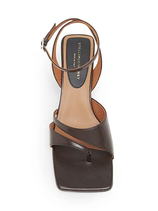 Stella McCartney os11x0126 Spur 50mm Kitten Heel Sandals in Brown Size US 7 / IT 37 - 4 Thumbnail