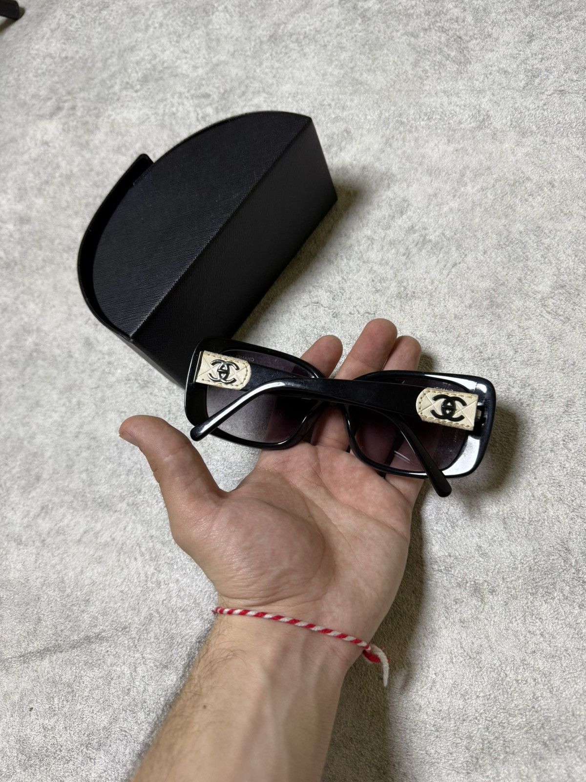 Chanel Vintage Black Sunglasses Glasses Chanel Big Skull Pinterest Size ONE SIZE - 4 Thumbnail