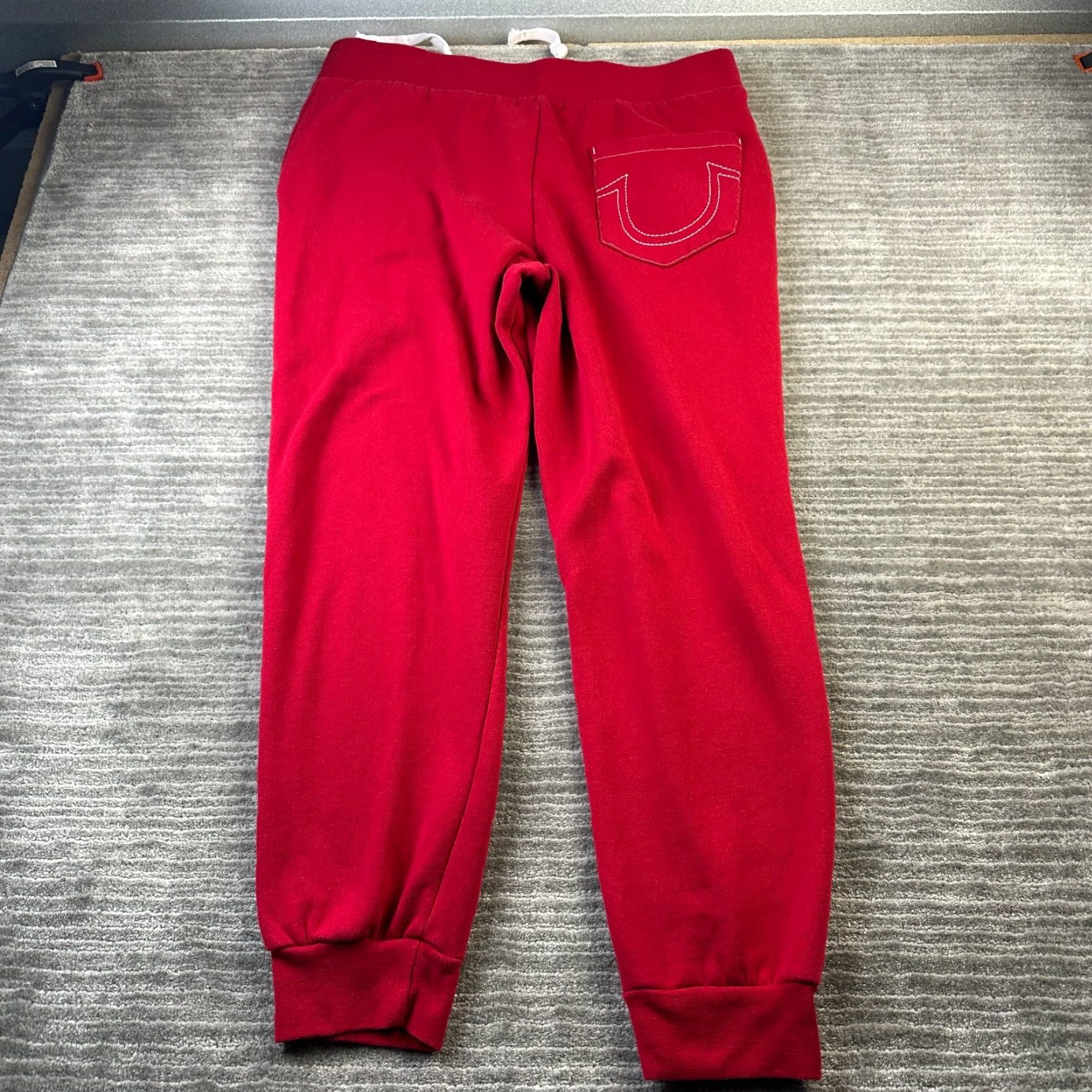 True Religion VINTAGE True Religion Pants Mens Large Red Fleece Stitch Joggers T Fleece Size US 33 - 2 Thumbnail