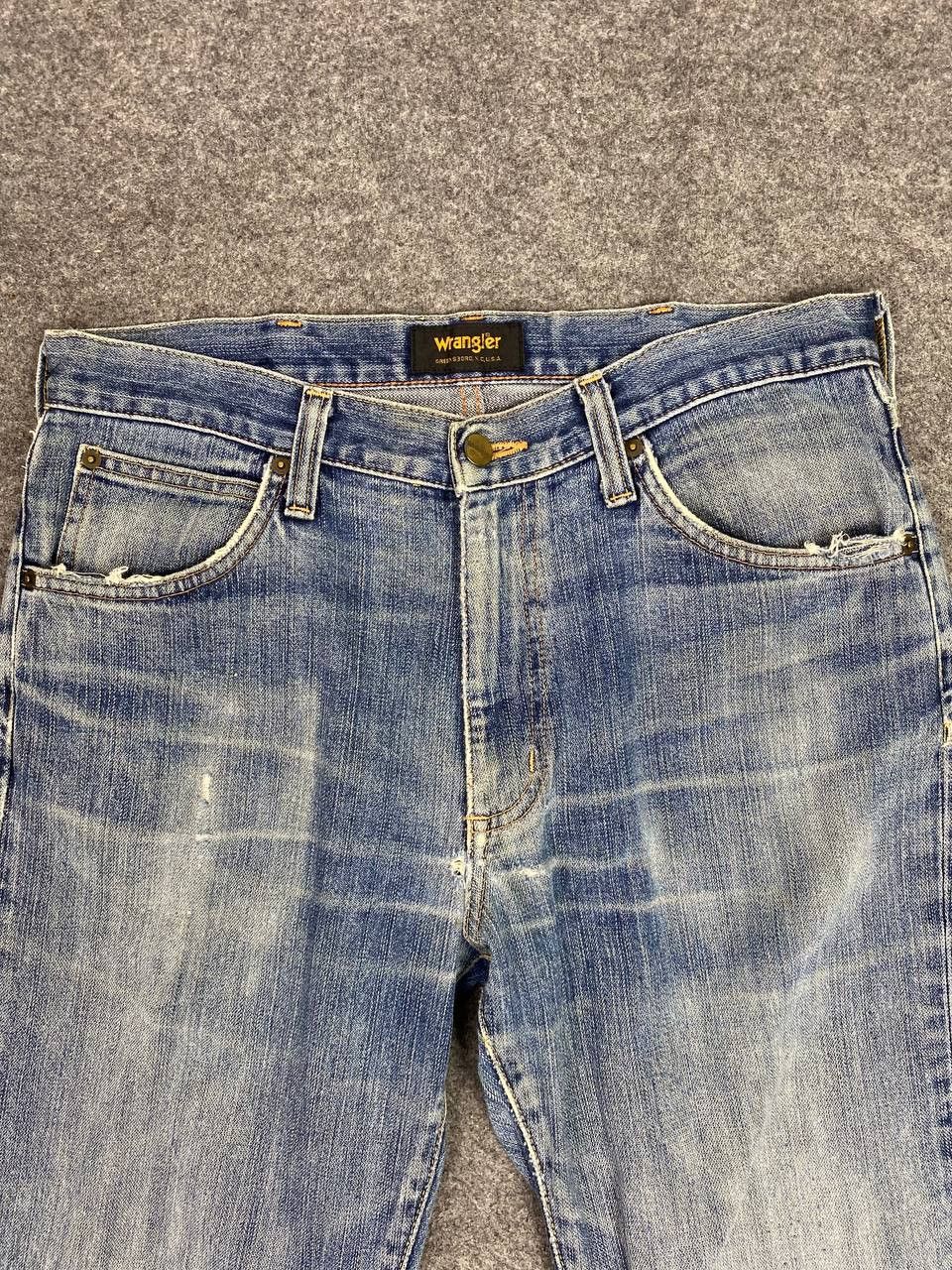 Vintage vintage wrangler distressed denim nice design Size US 34 / EU 50 - 10 Thumbnail