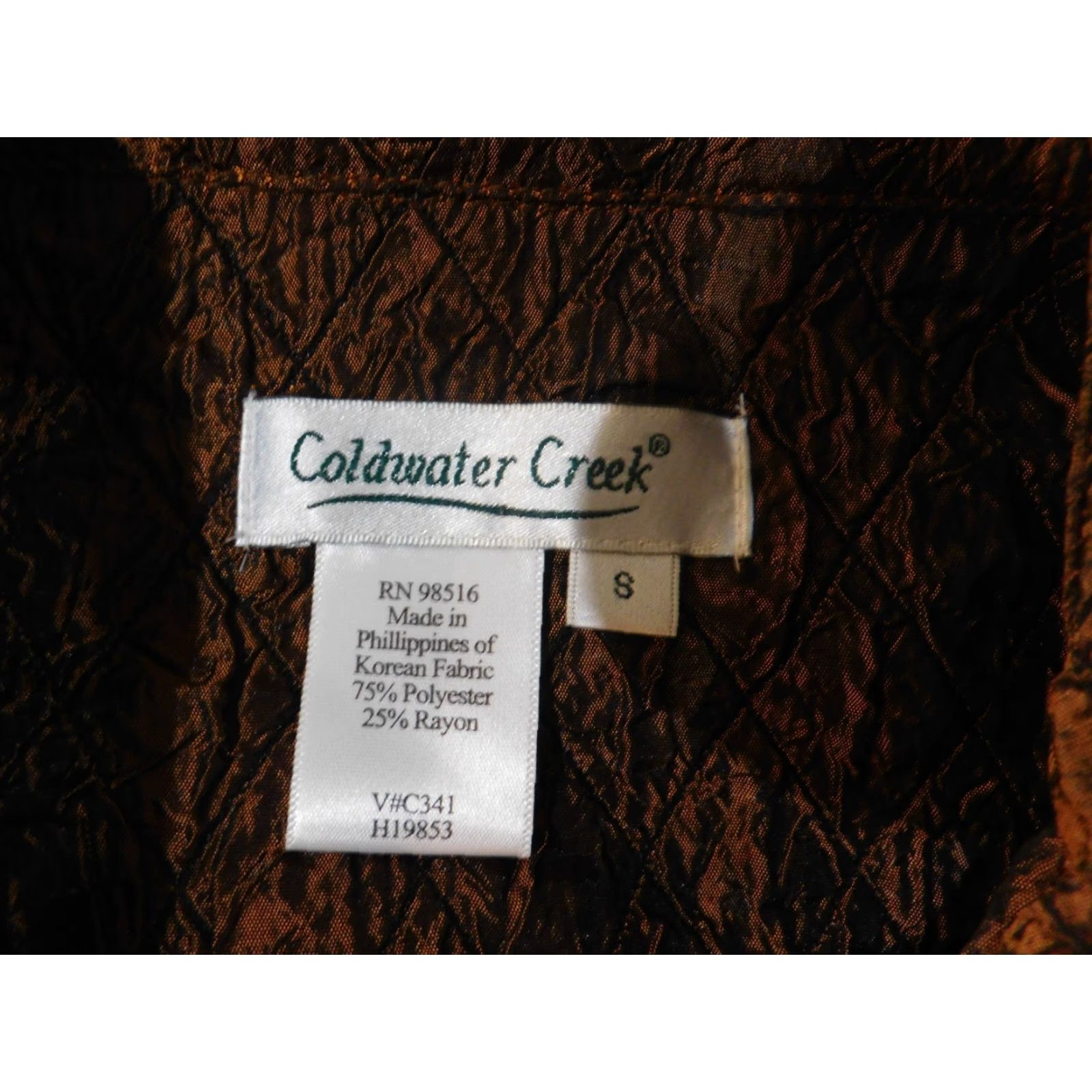 Coldwater Creek Coldwater Creek Jacket Womens Small Brown geometric Button casual polyester Size S / US 4 / IT 40 - 4 Thumbnail