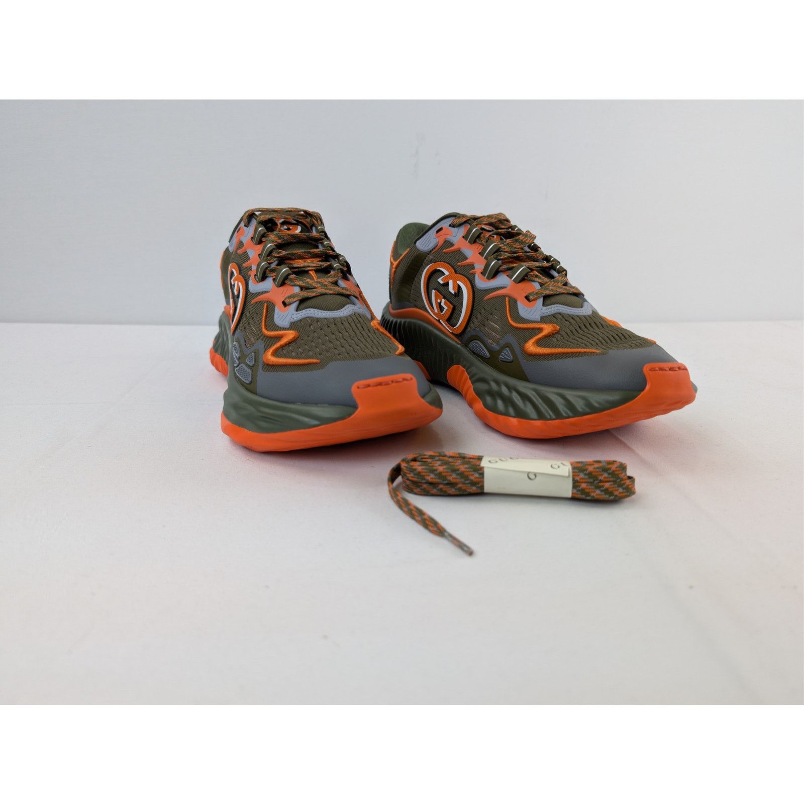 Gucci o1rshd1 Ripple Mesh Low Top Sneakers in Green / Orange Size US 8 / EU 41 - 5 Thumbnail